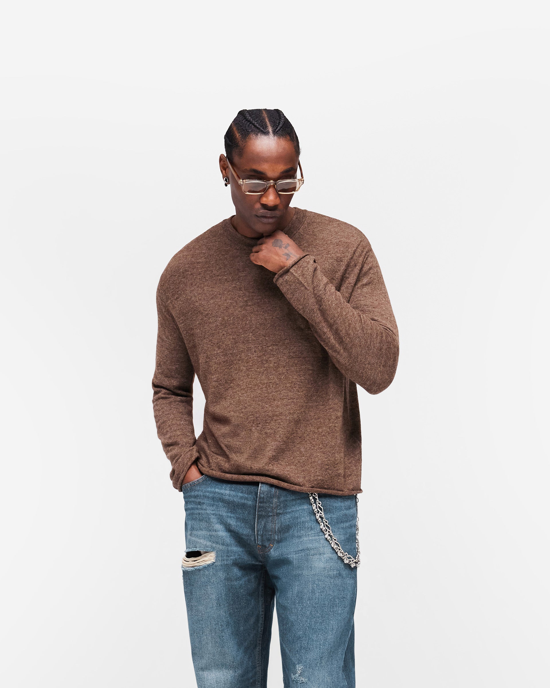 GH Knitted Long Sleeve Top - Espresso