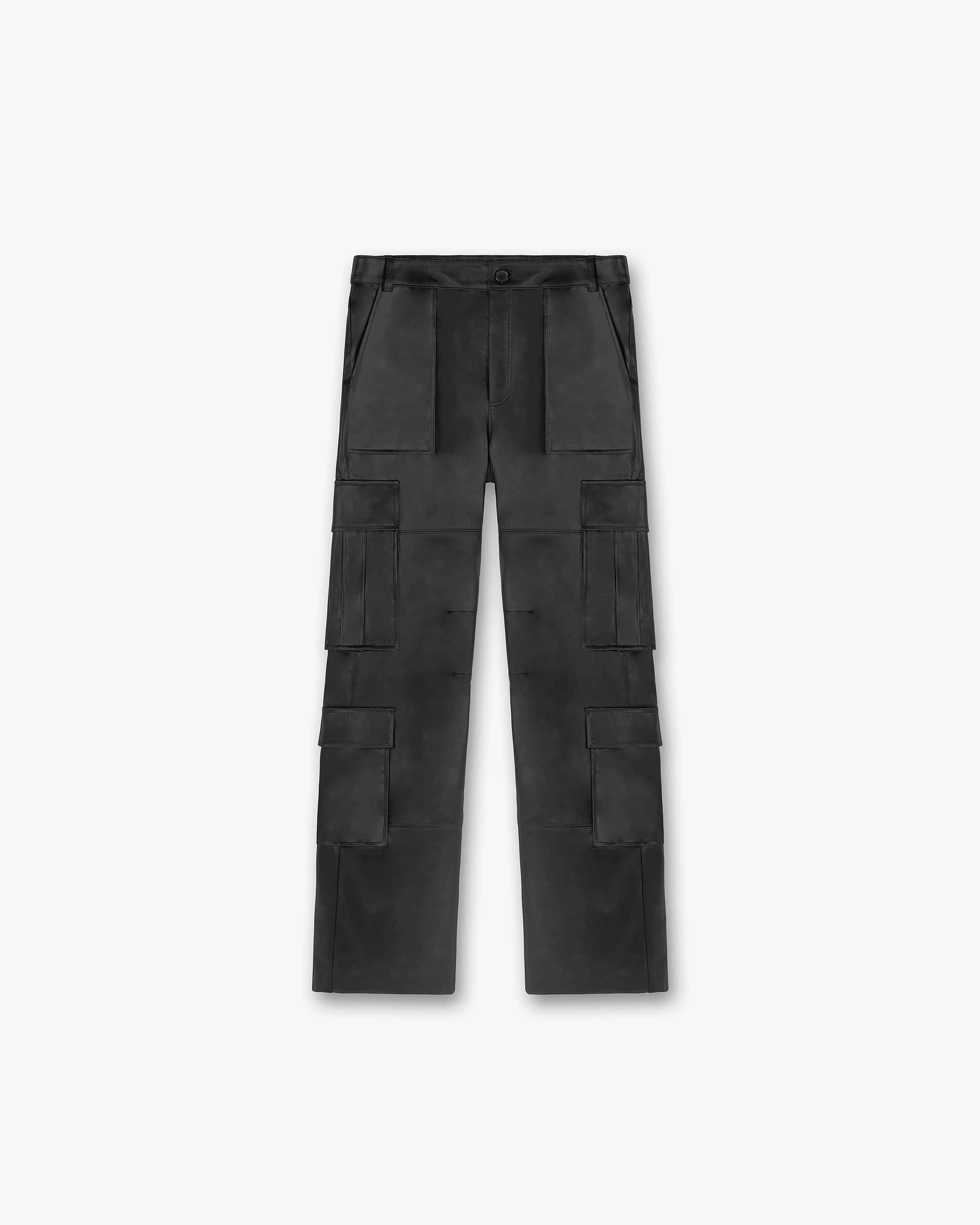 Leather Utility Pant - Black