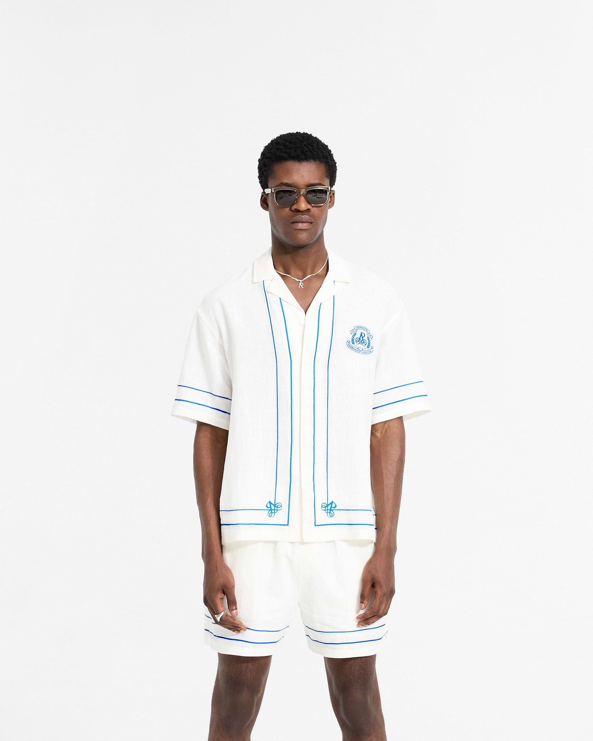 Chemise de vacances permanente - Blanc plat