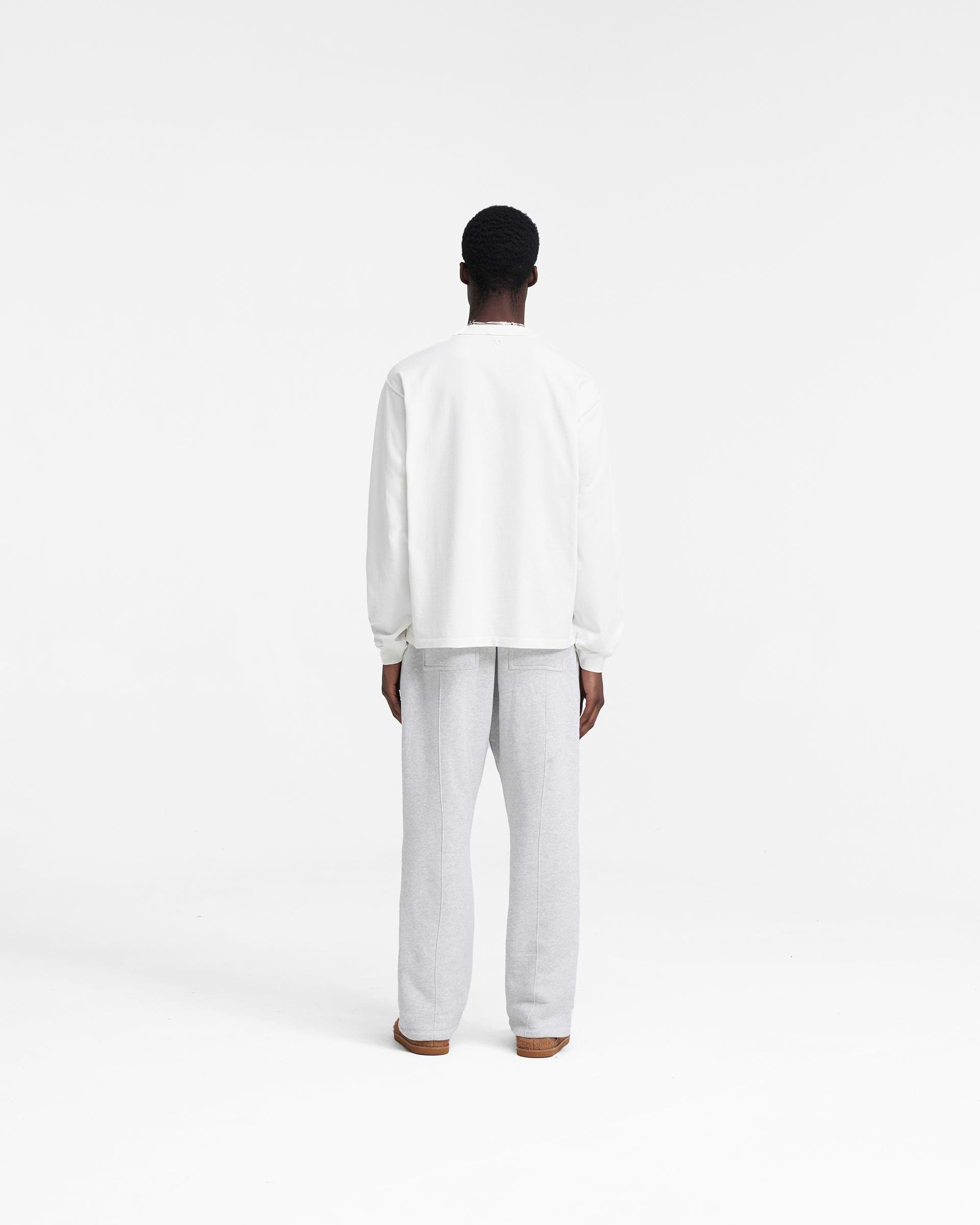 Heavyweight Initial Long Sleeve T-Shirt - Flat White
