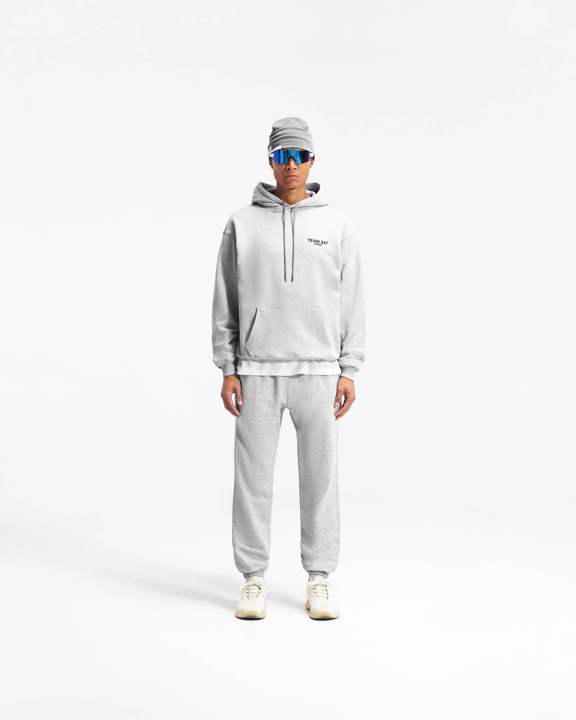 Team 247 Oversized Hoodie - Aschgrau