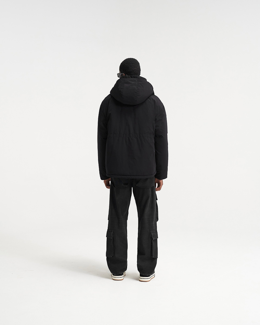 Hooded Puffer Jacket - TIEFSCHWARZ