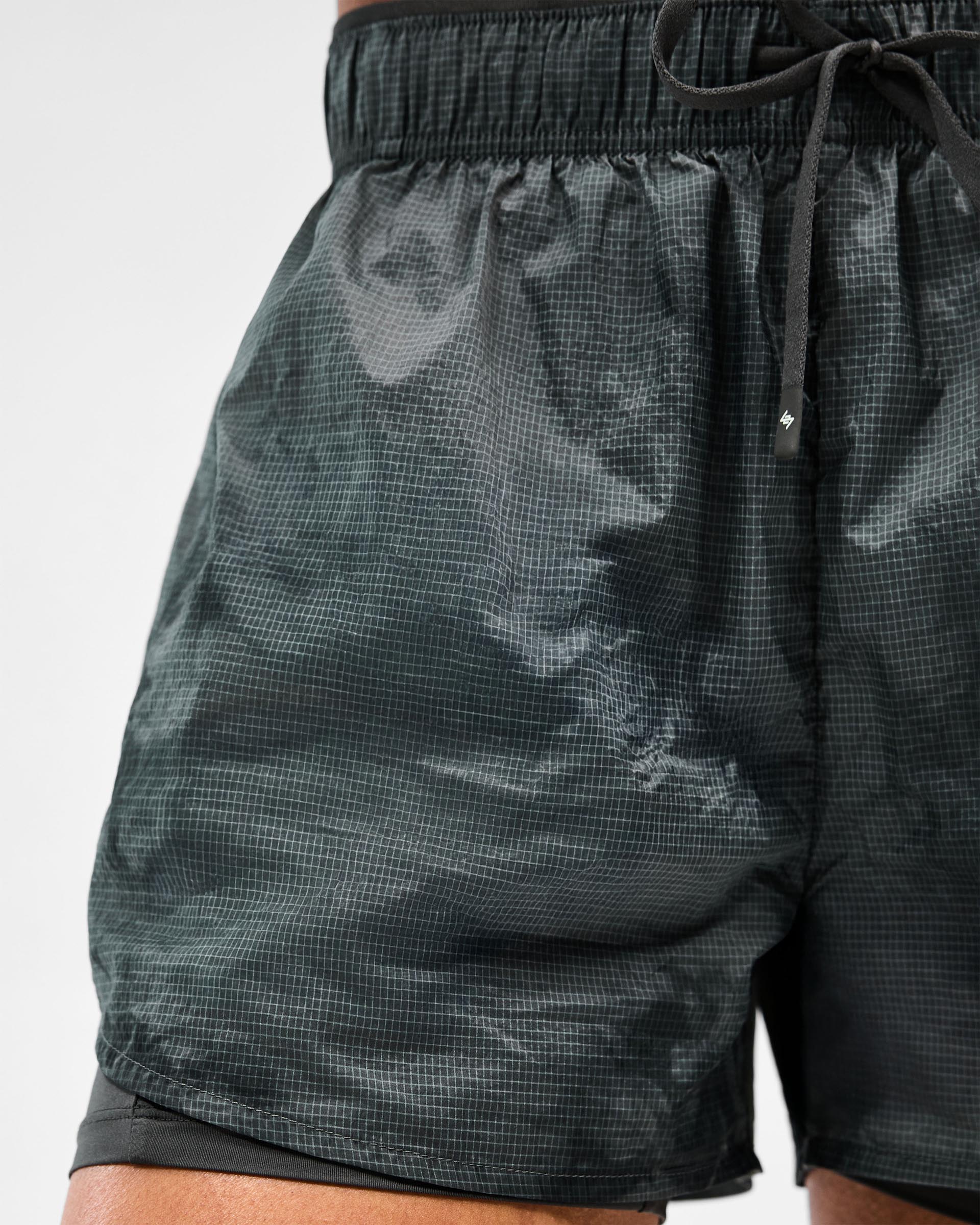 247 Distance 2-In-1 Short Printed - Dark Green