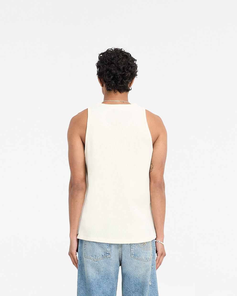 D+D Ribbed Vest - ECRU