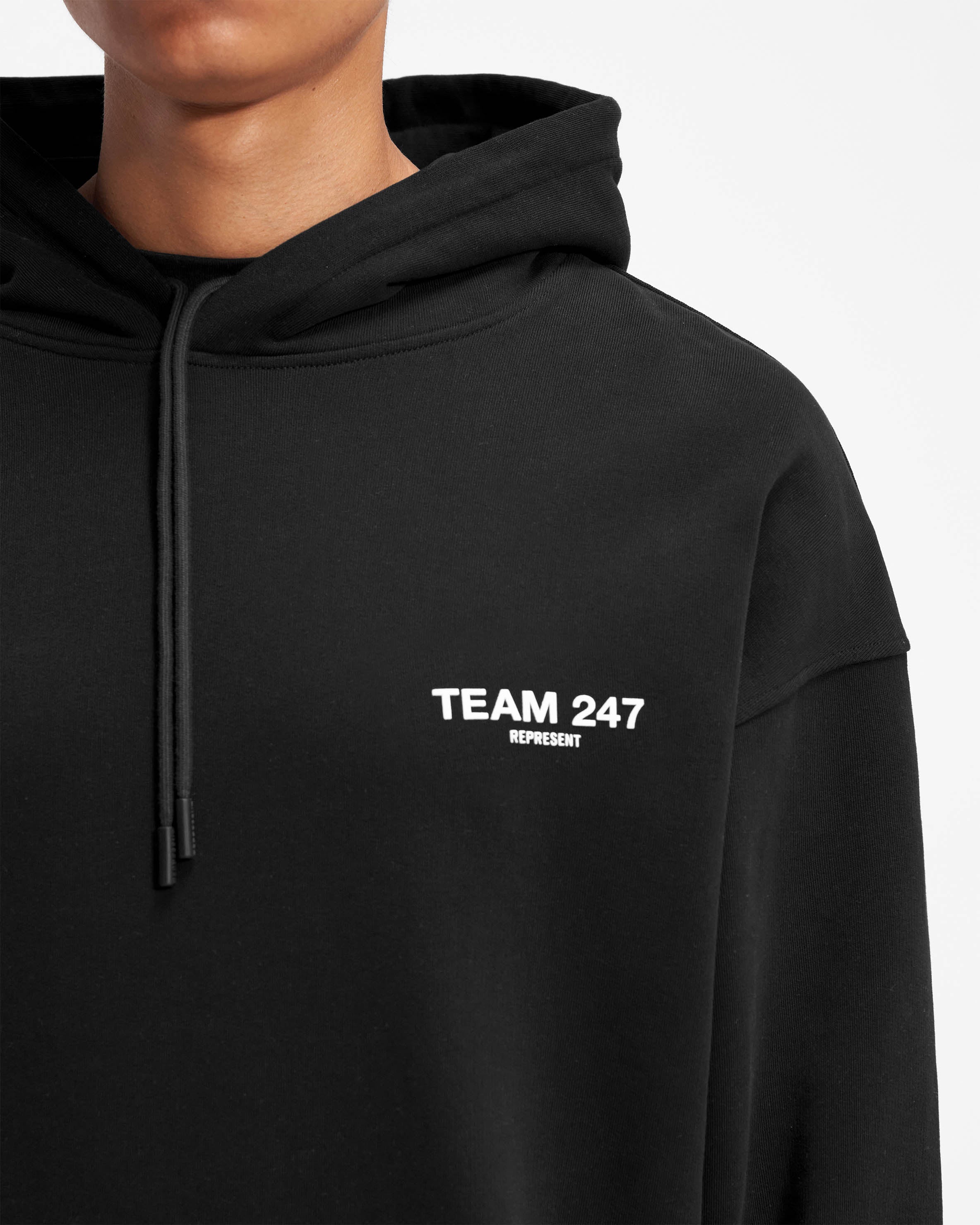 Sweat à capuche surdimensionné Team 247 - Noir