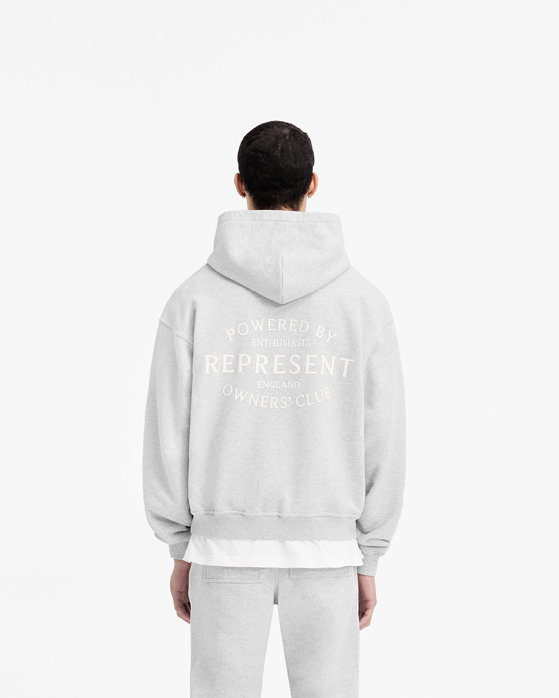 Represent Owners Club Stamp Zip Up Hoodie - Aschgrau