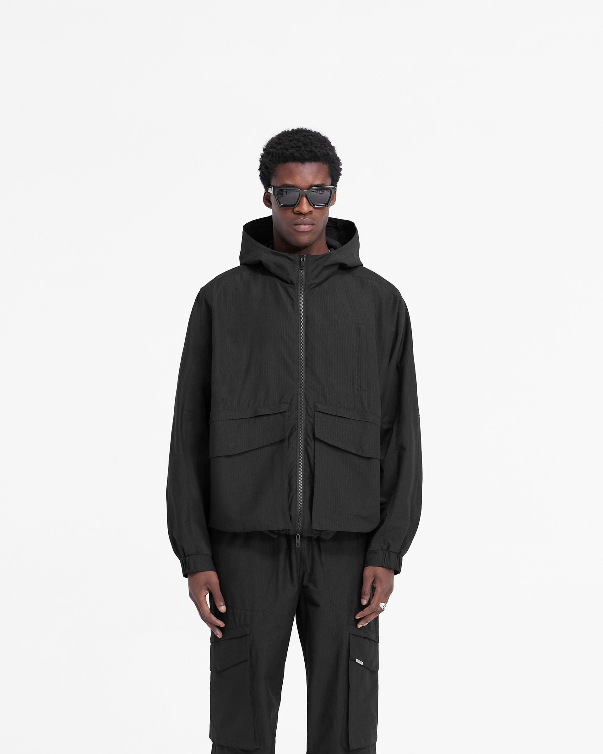 Tech Cargo Jacket - Noir Jet