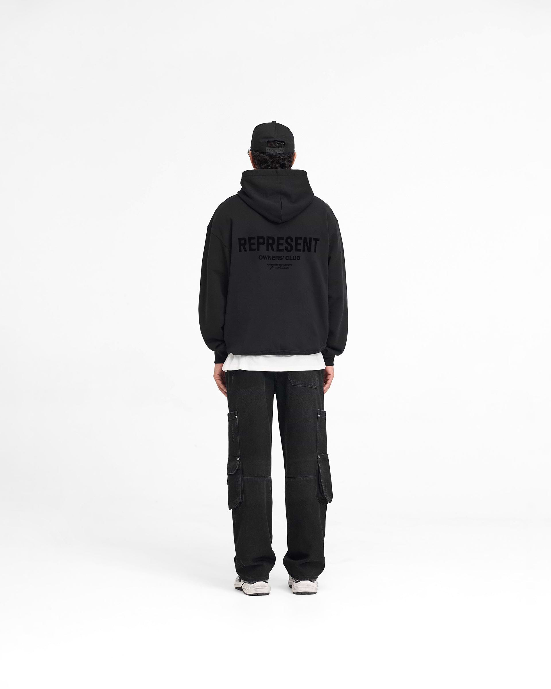 Represent Owners Club Flocked Hoodie - Noir