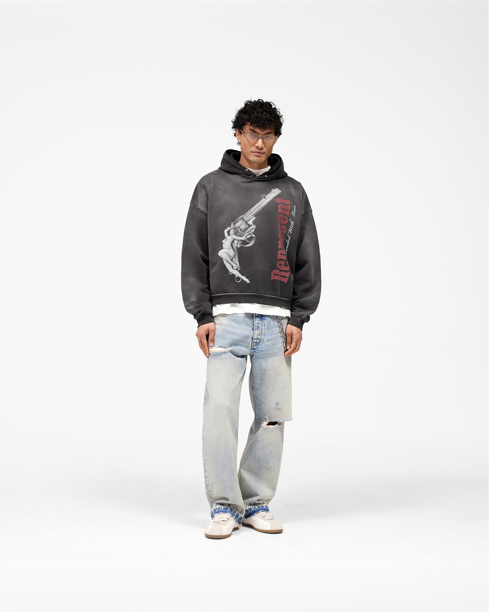 Loaded With Love Hoodie - Stained Black