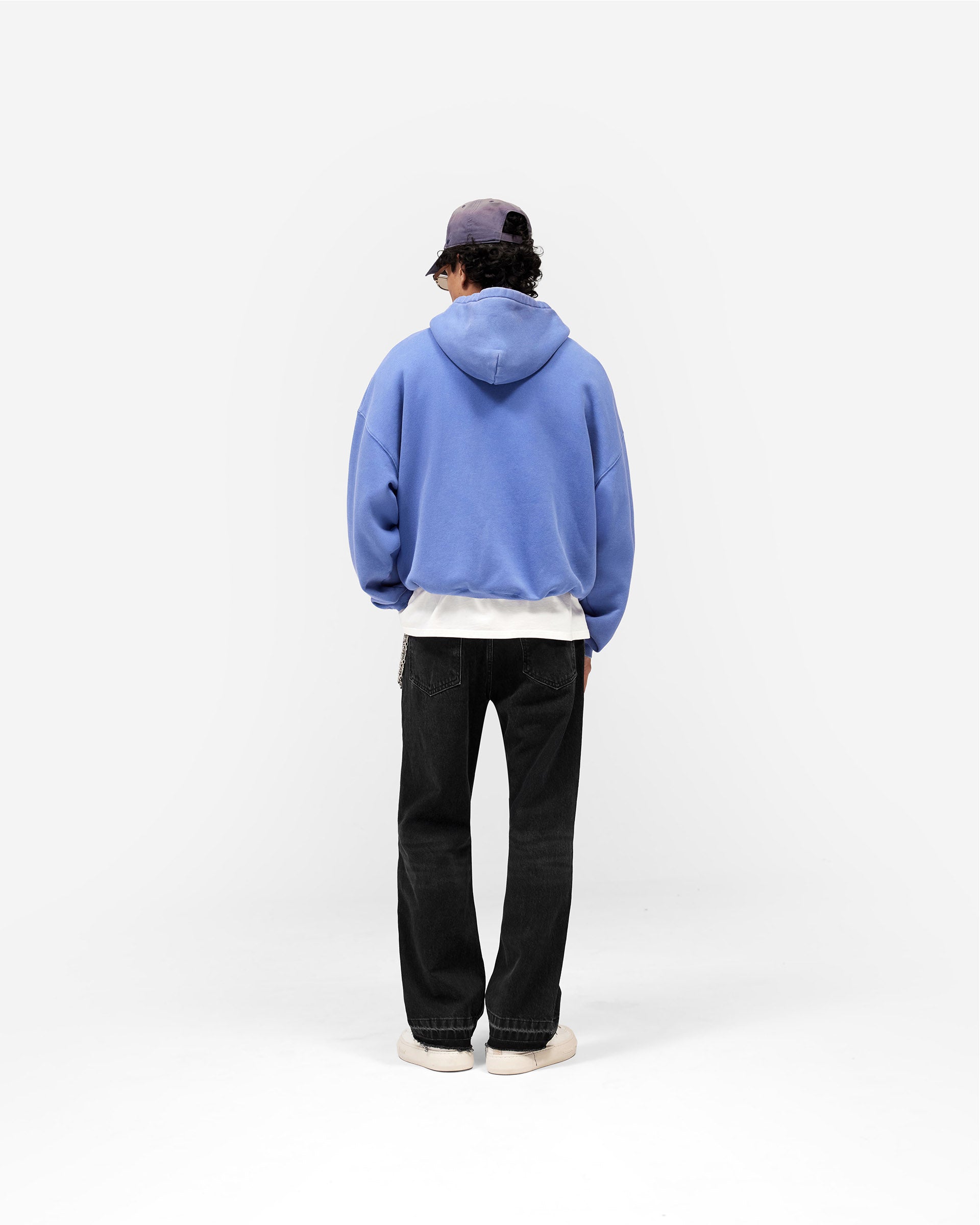 Pegasus Zip Through Hoodie - Indigo