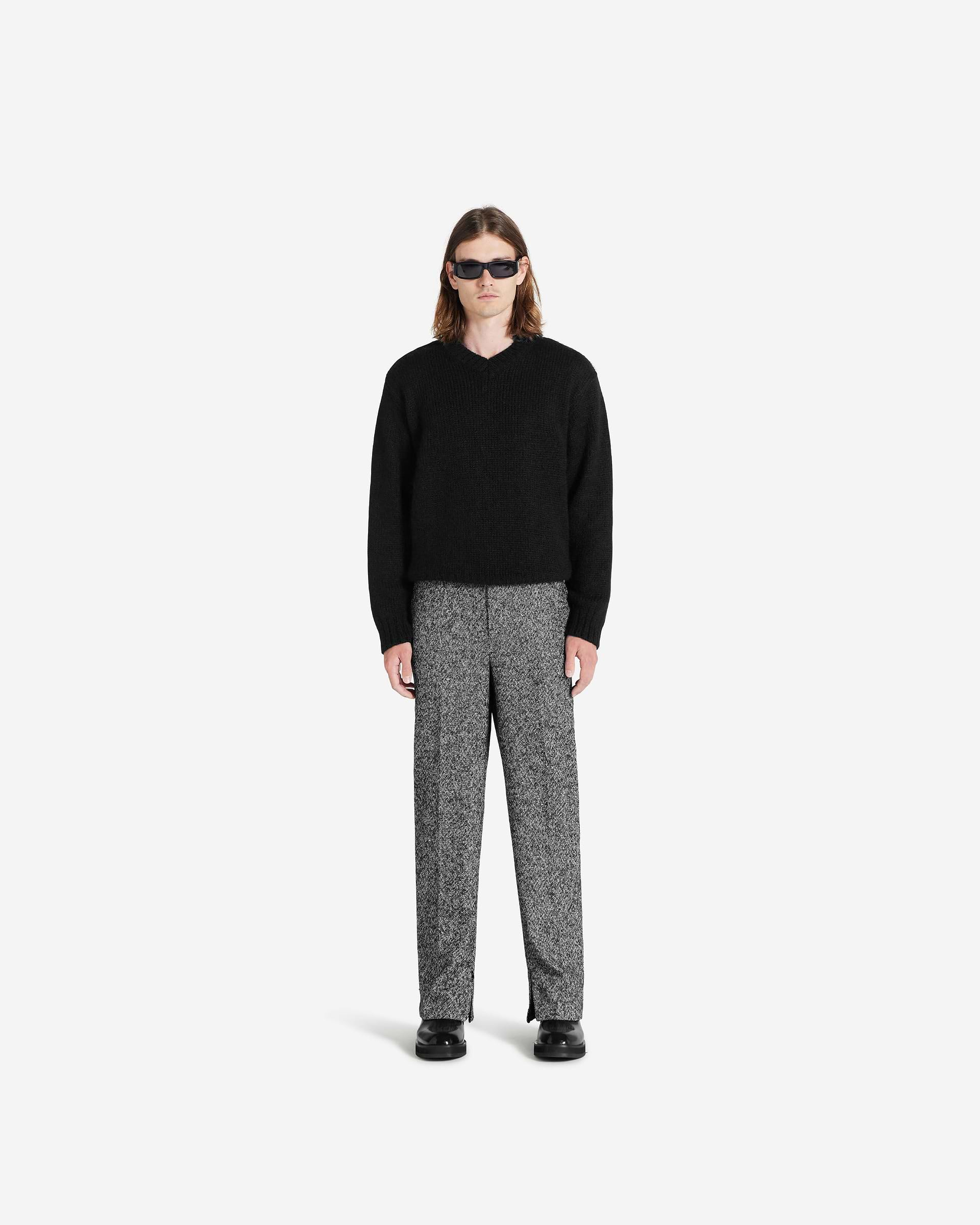 Wide Tailored Pant - Schwarz Weiss