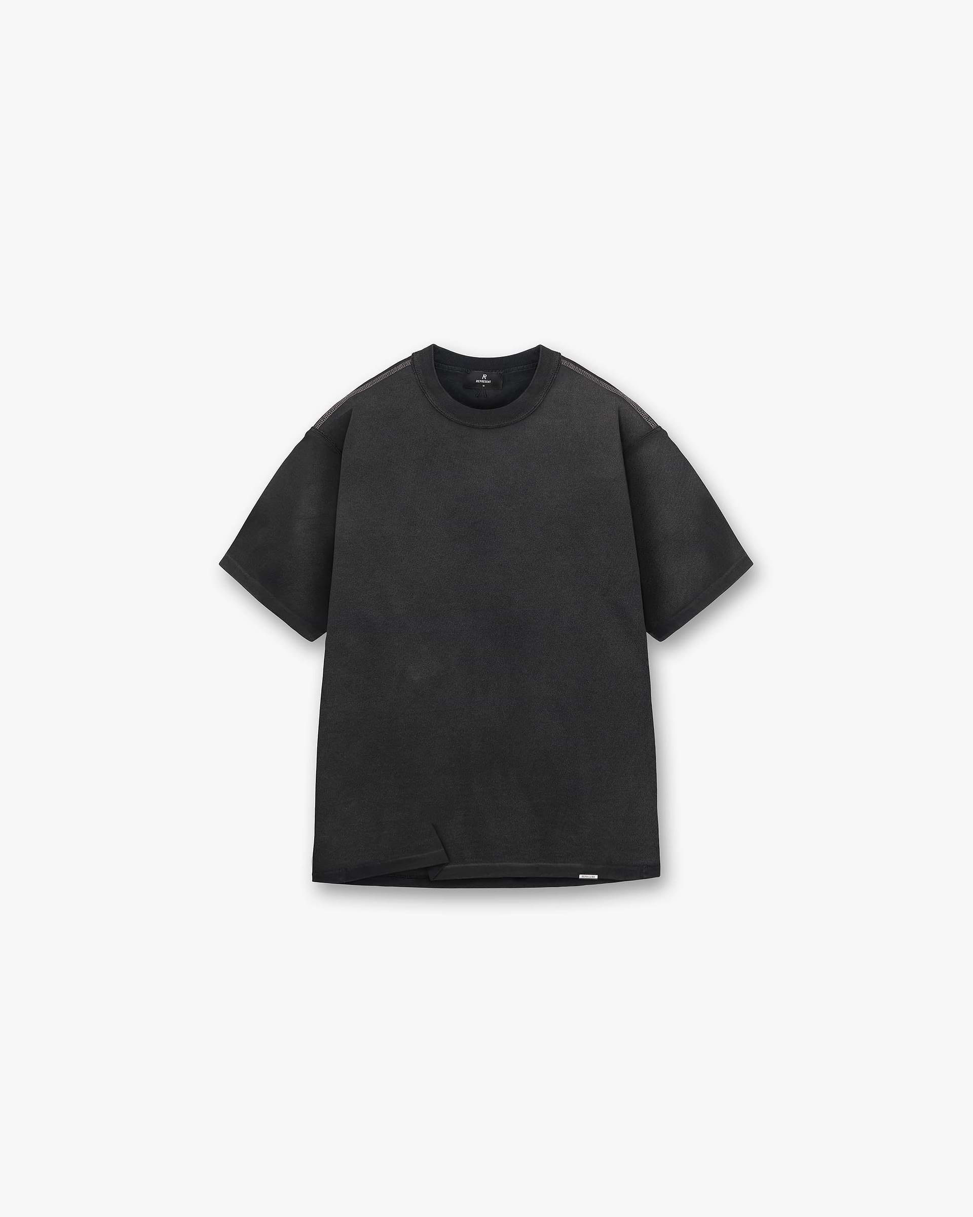 Heavyweight Initial T-Shirt - Stained Black