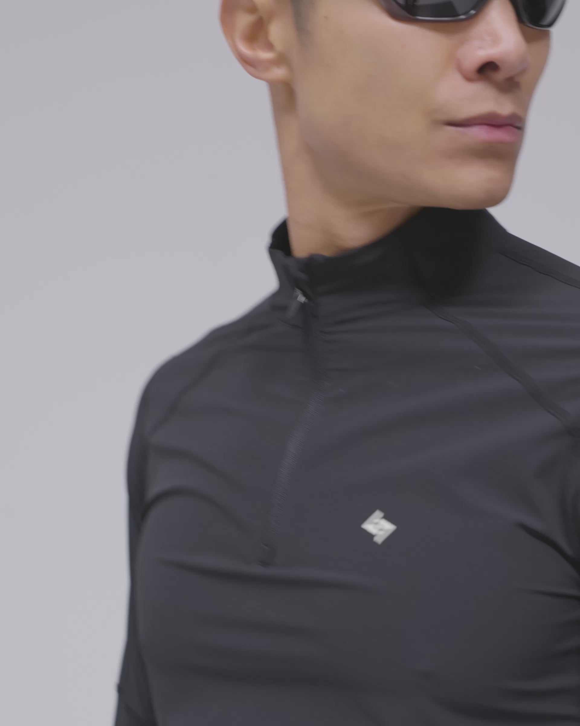247 Run Quarter Zip | Jet Black Performance Running | REPRESENT