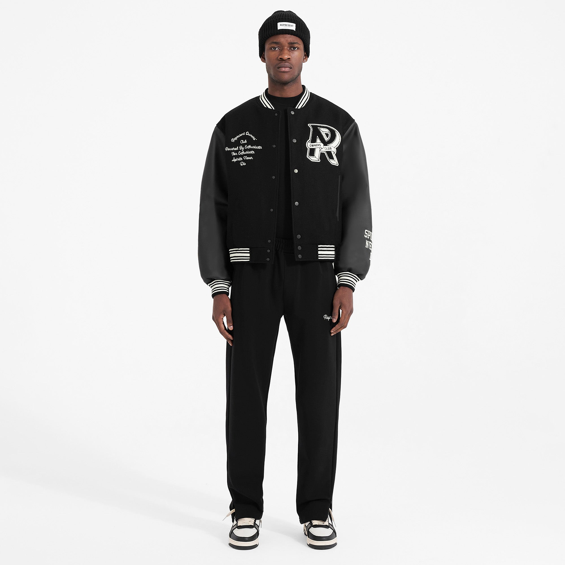 Represent Owners Club Varsity Jacket - Black