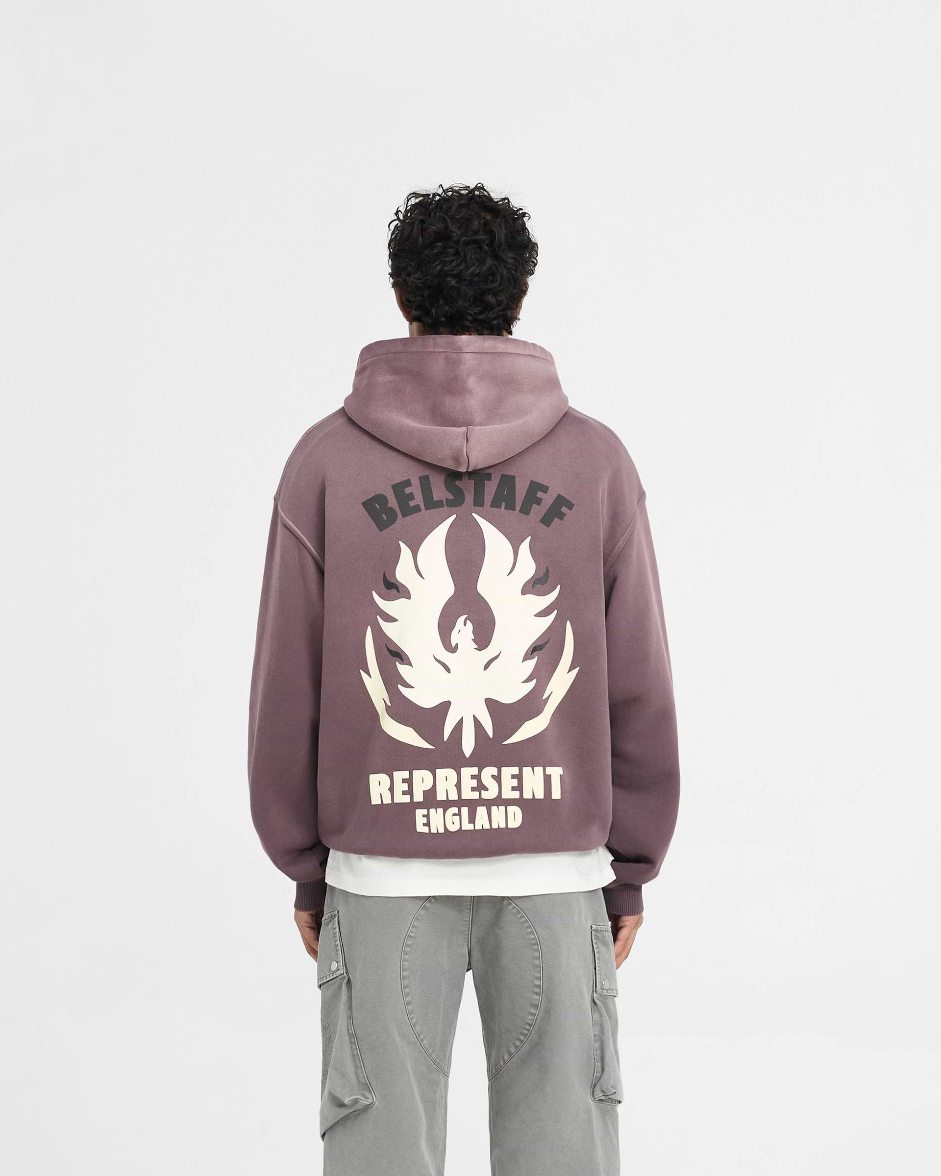 Represent X Belstaff Flame Phoenix Hoodie - Prune