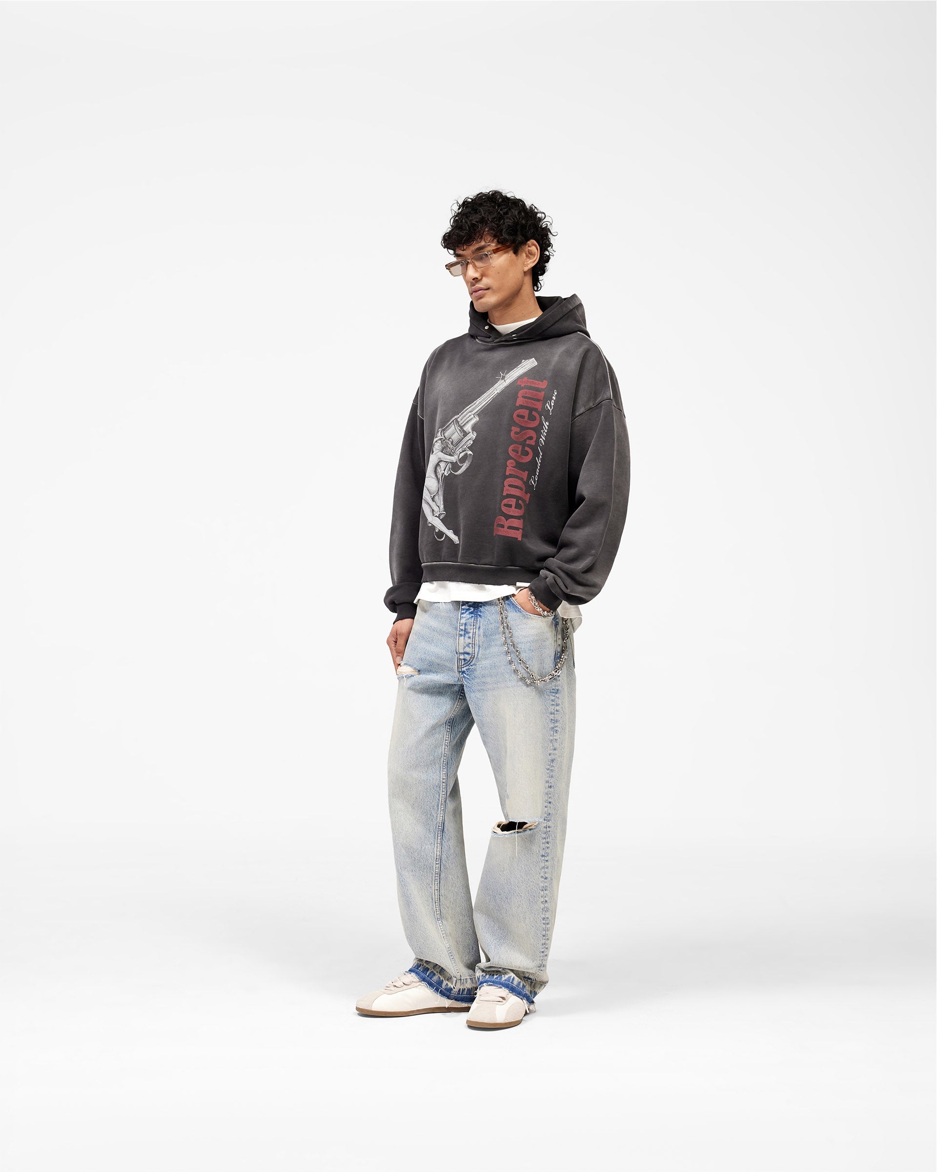 Loaded With Love Hoodie - Stained Black