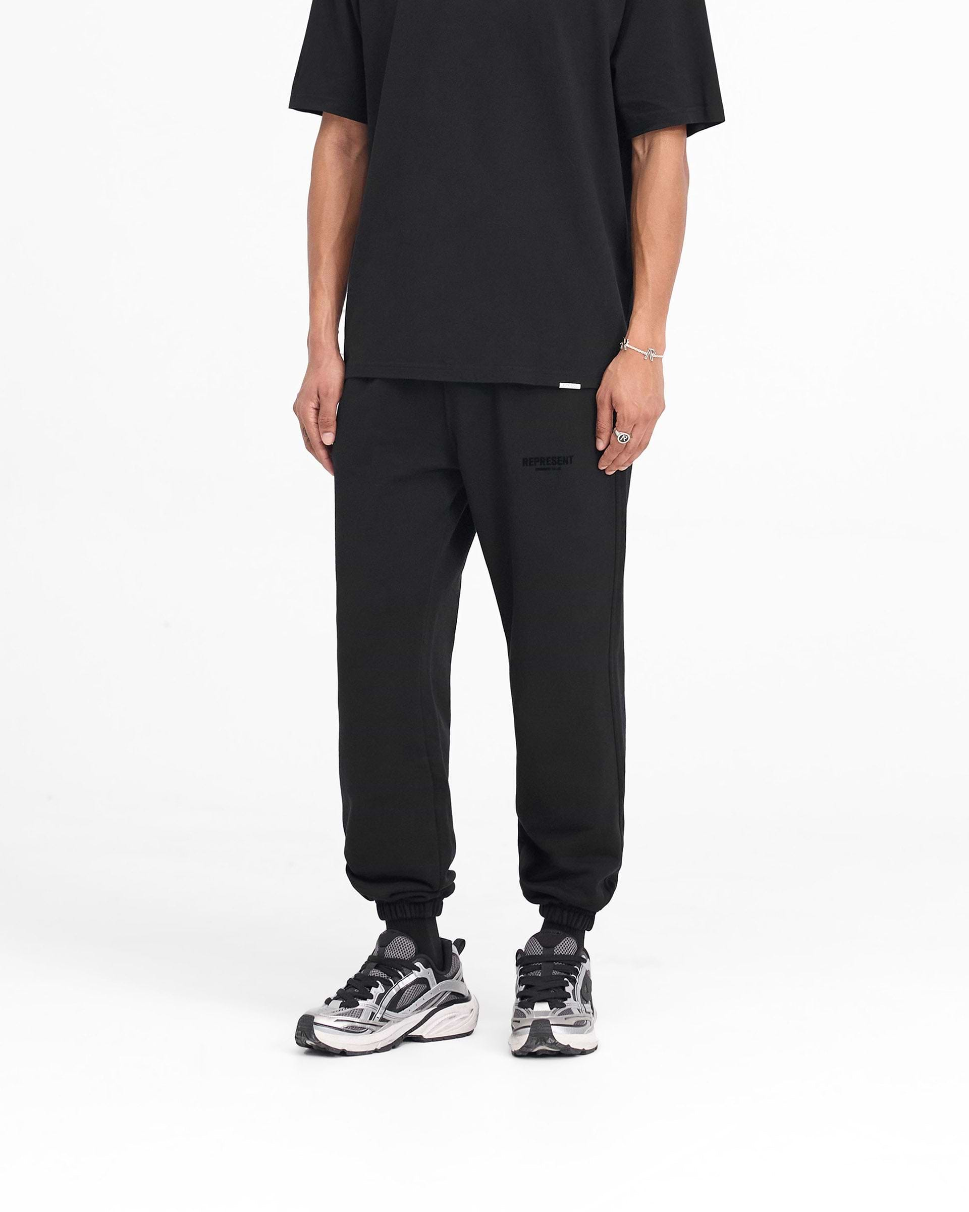 Represent Owners Club Flocked Sweatpant - Noir