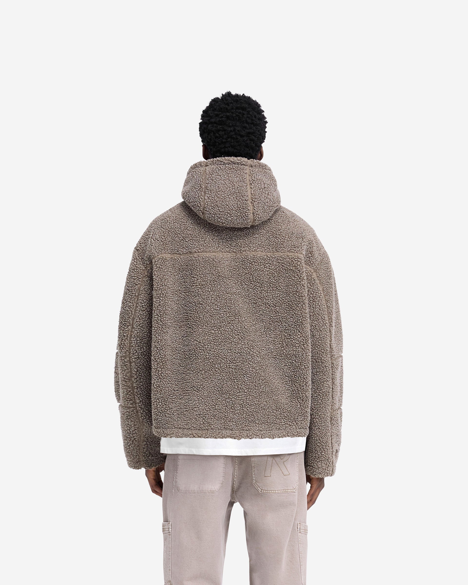 Hooded Fleece Jacket - Stein