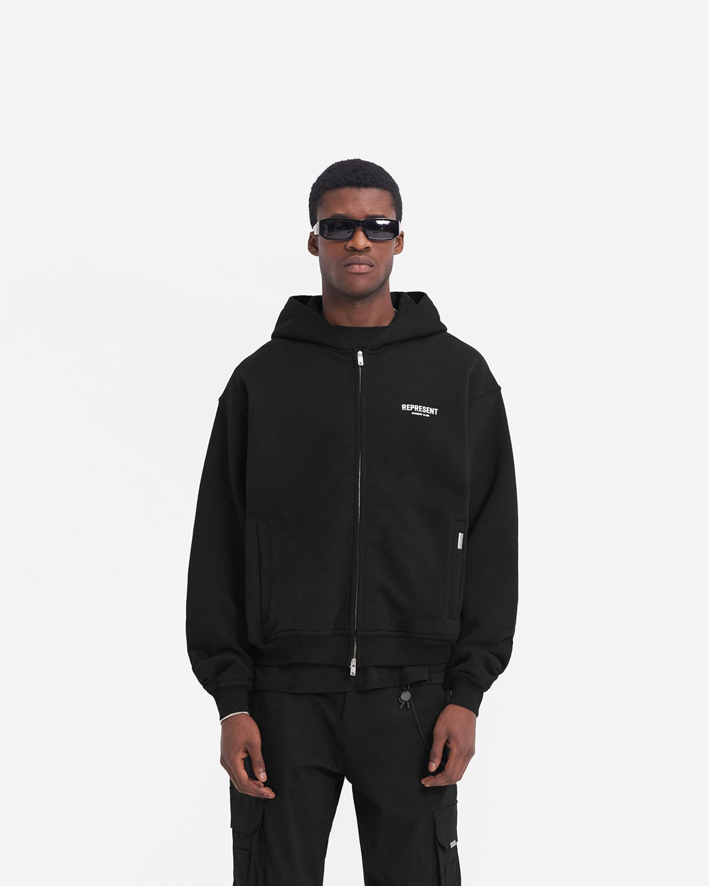 Black zip up online