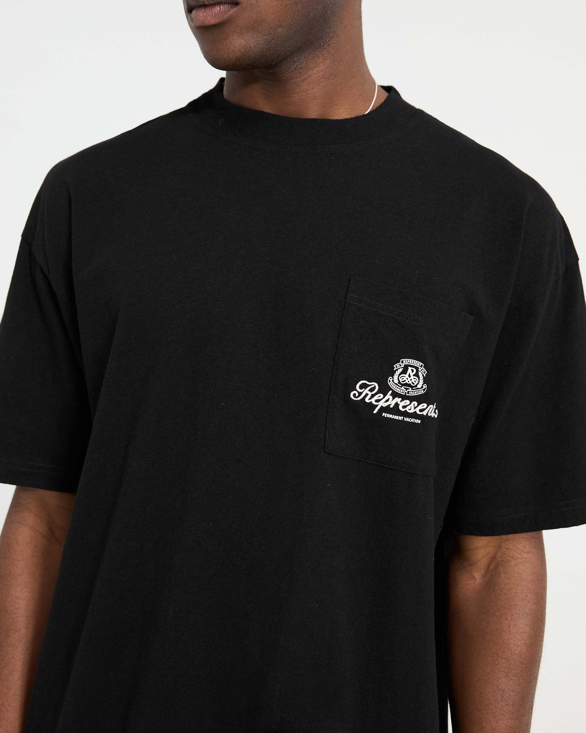 Permanent Vacation Pocket T-Shirt - Jet Black