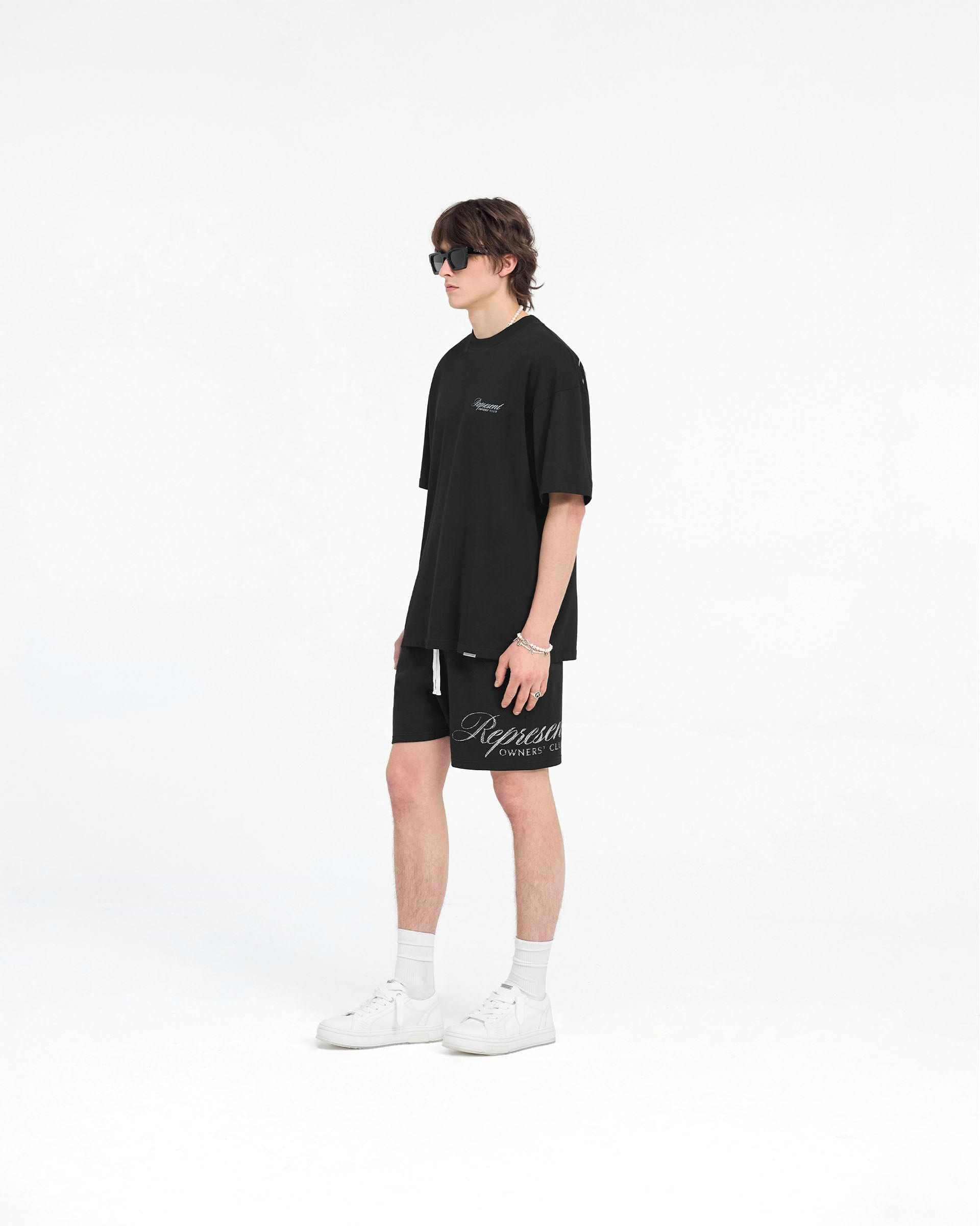 Short en maille Represent Owners Club Script - Noir