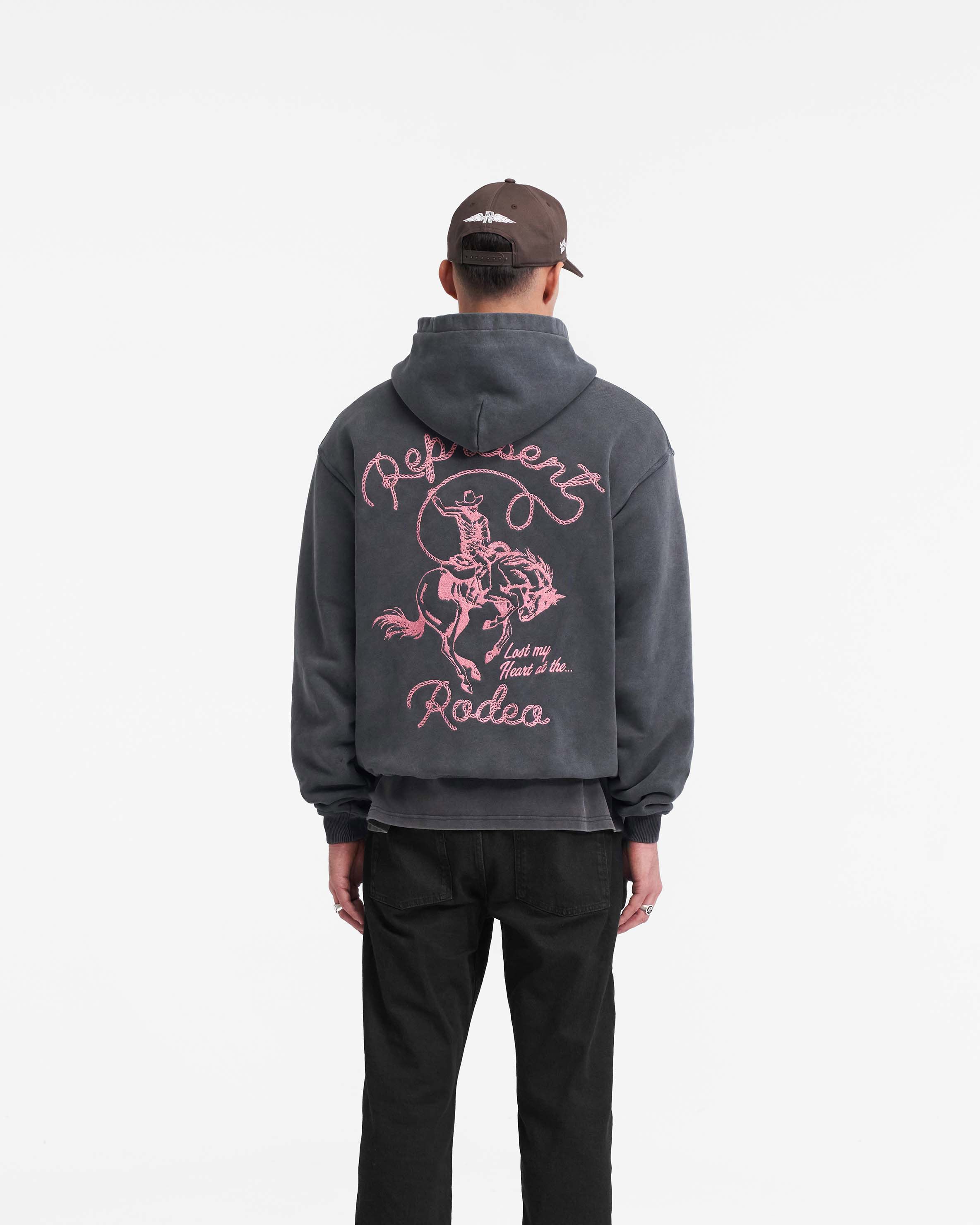 Chain Stitch Rodeo Hoodie - Vintage Grey