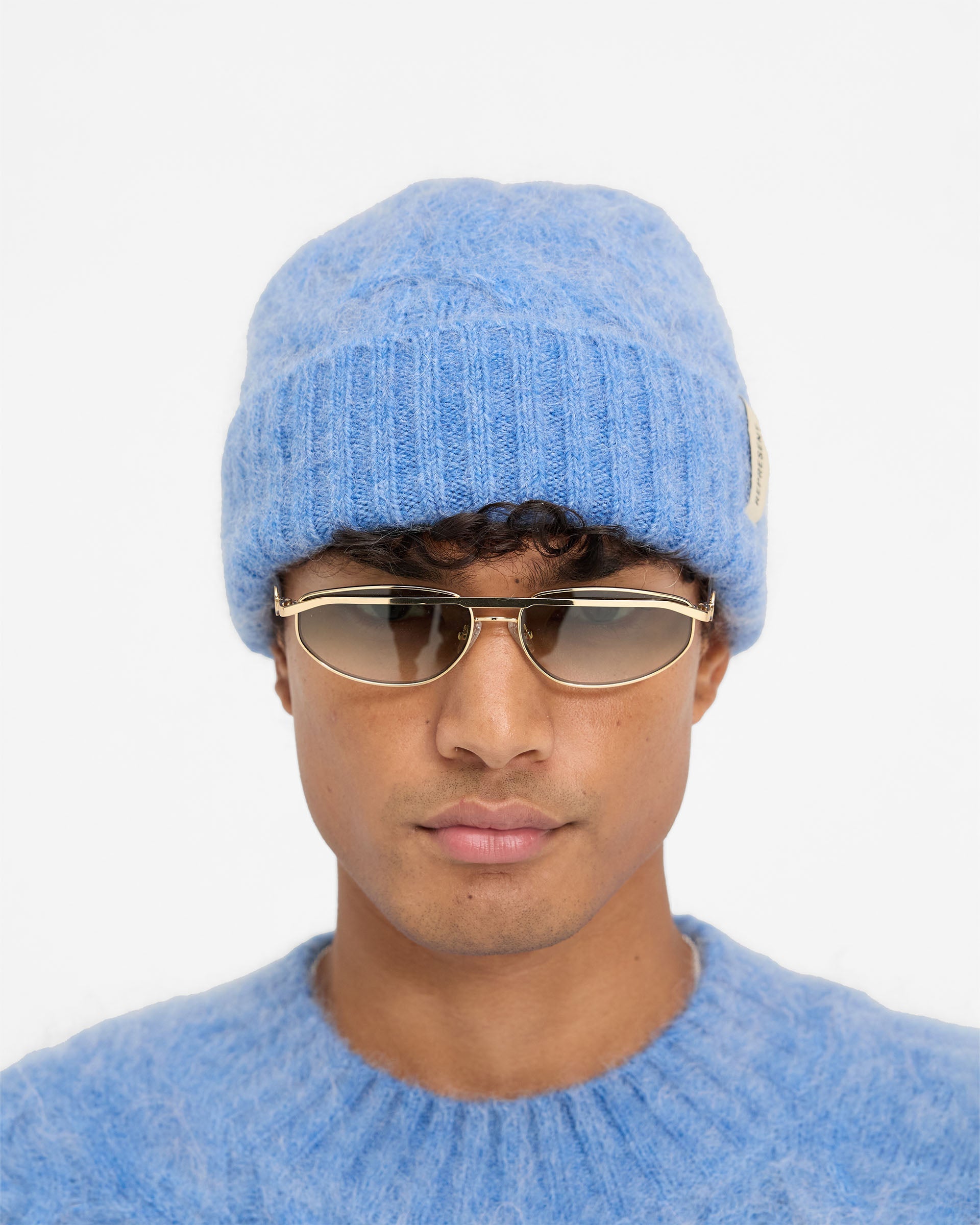 Cable Knit Beanie - Elektrisch Blau