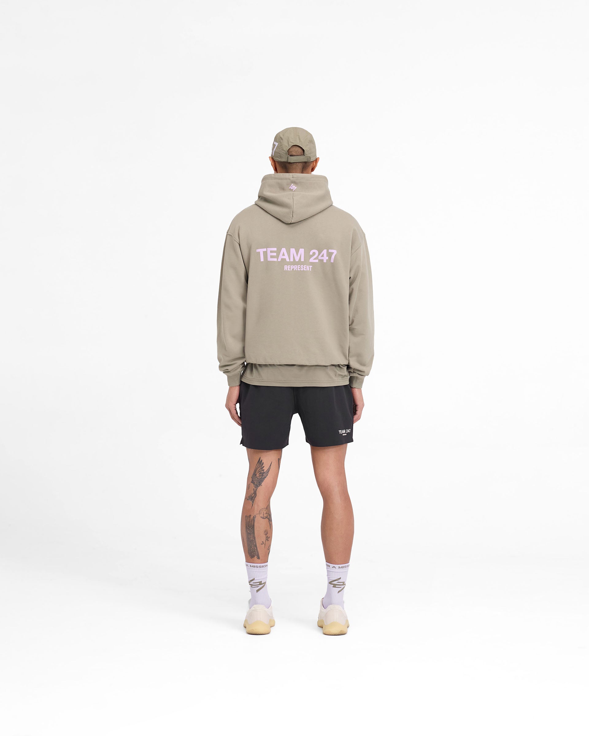 Team 247 Oversized Hoodie - Khaki Lila