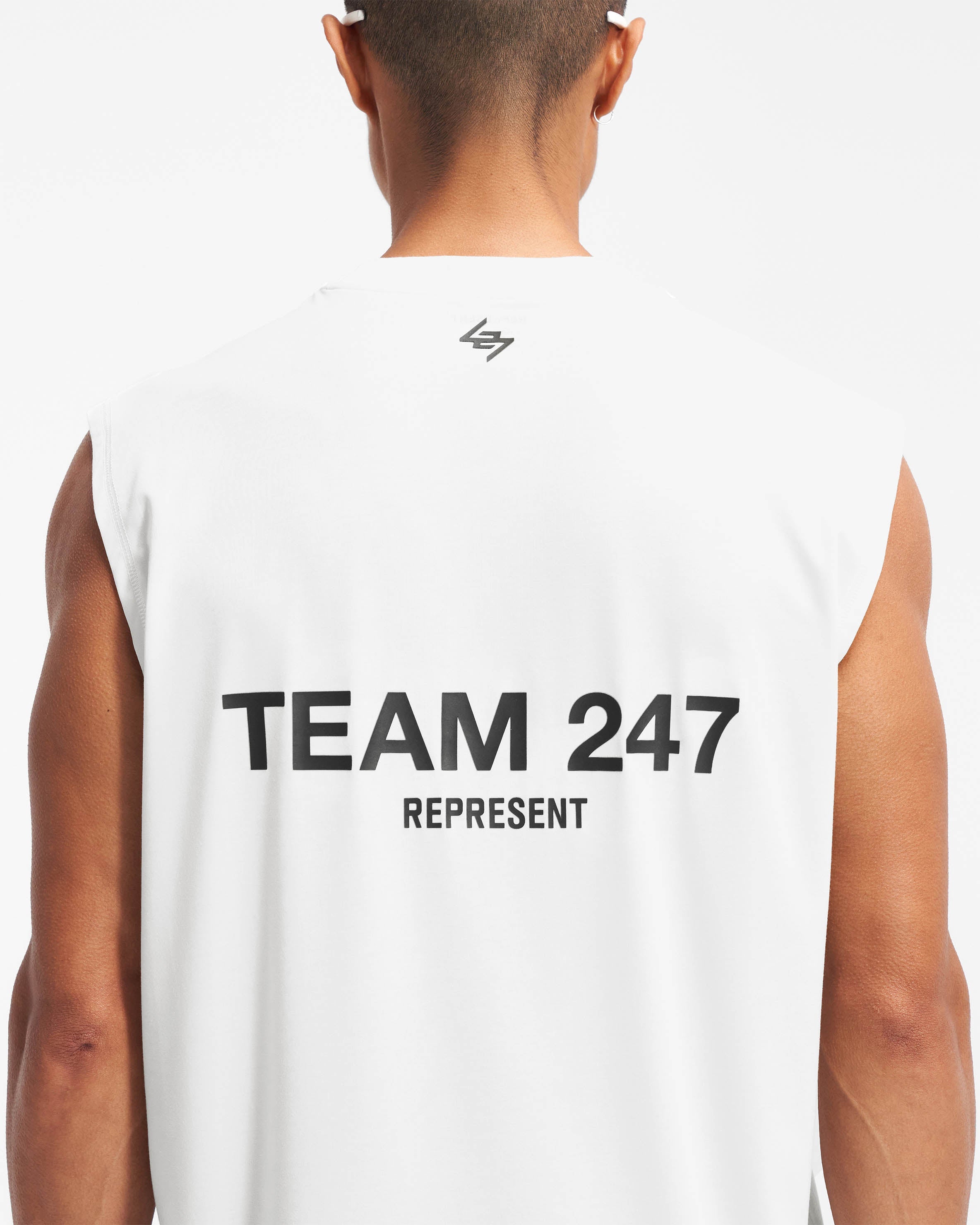 Débardeur surdimensionné Team 247 - Blanc plat