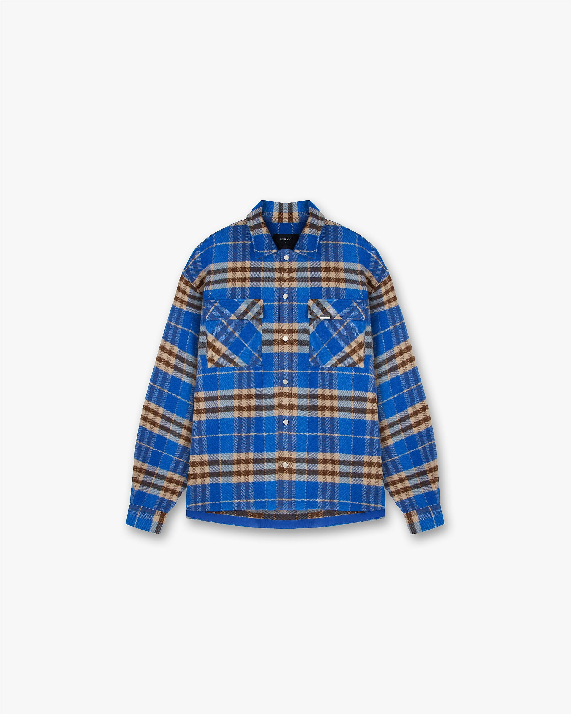 Blue Initial Flannel Shirt | REPRESENT CLO
