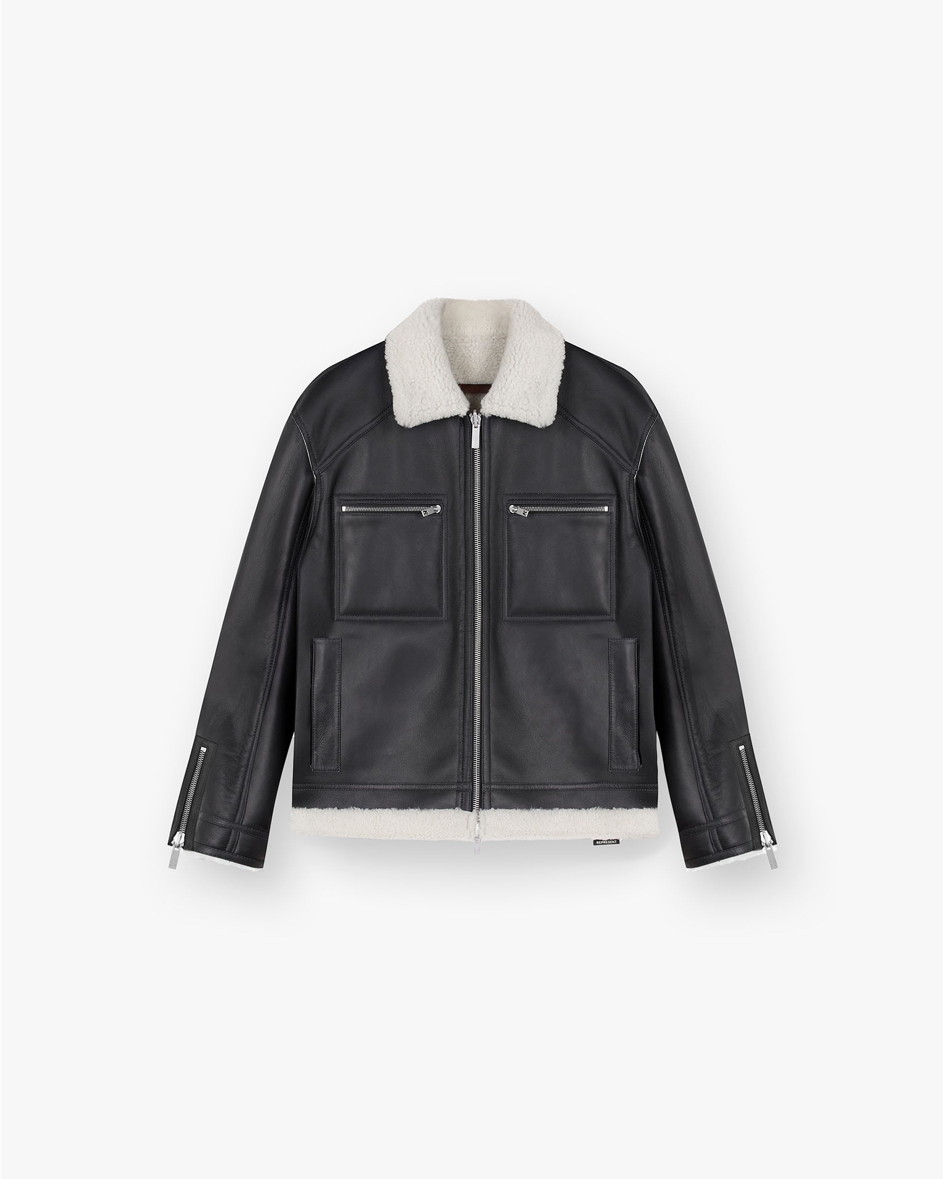 Reversible Shearling Jacket - Schwarz