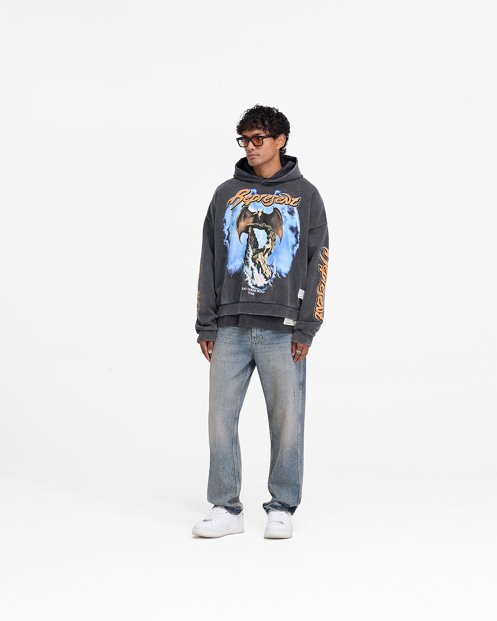 Represent X Marais Great Ocean Boxy Hoodie - Vintagegrau