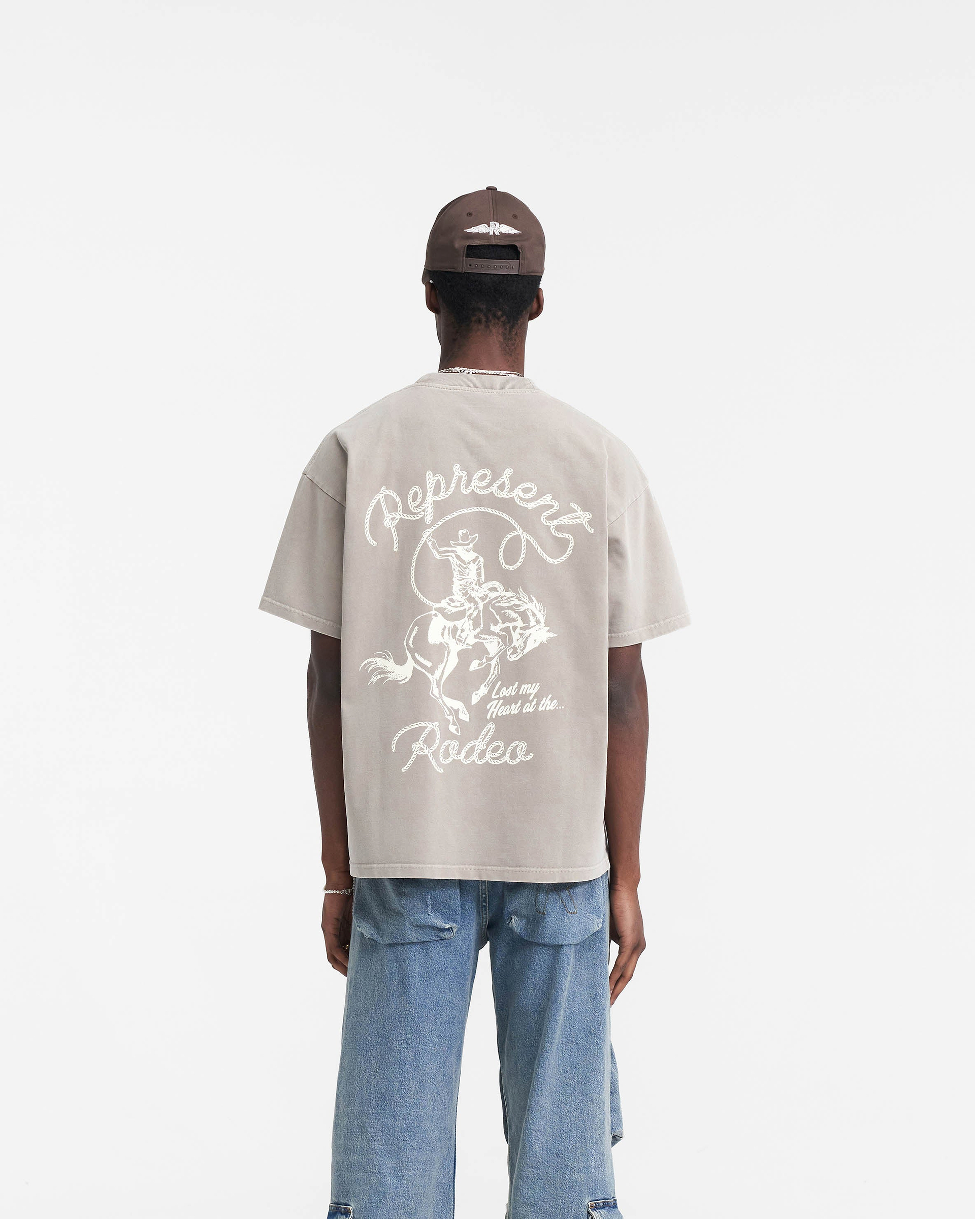 Chain Stitch Rodeo T-Shirt - Schlammtongrau