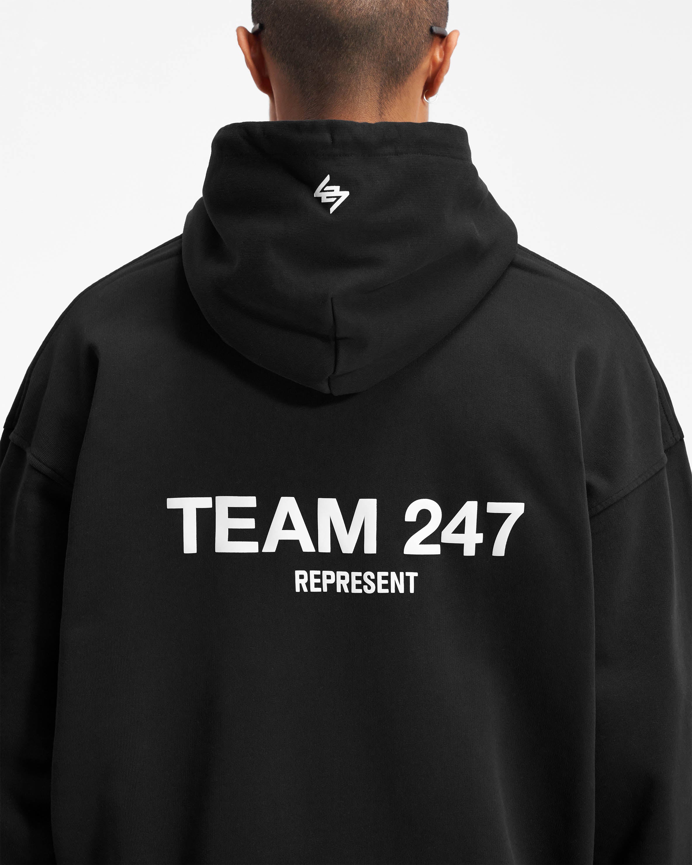 Sweat à capuche surdimensionné Team 247 - Noir