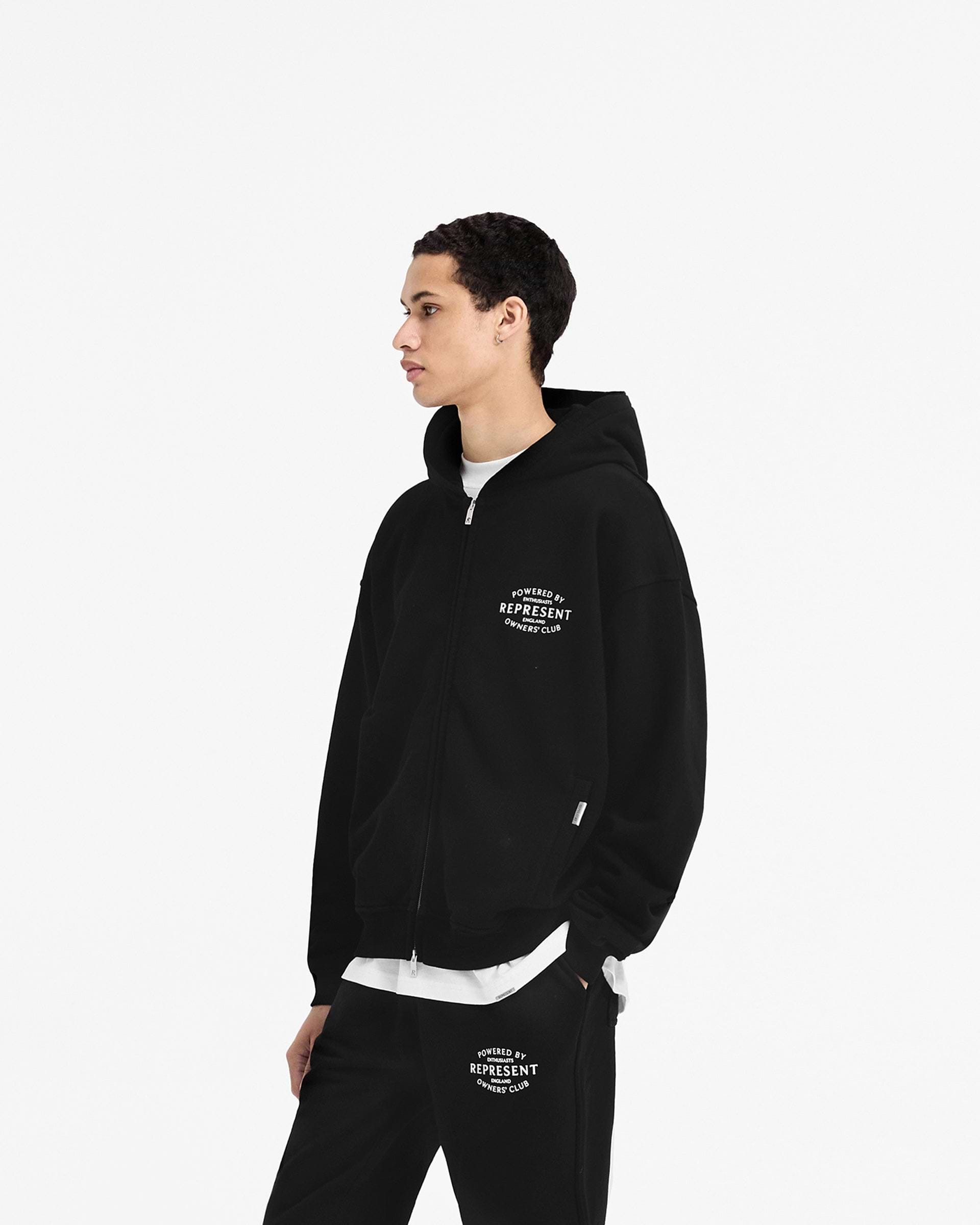 Represent Owners Club Stamp Zip Up Hoodie - Tiefschwarz