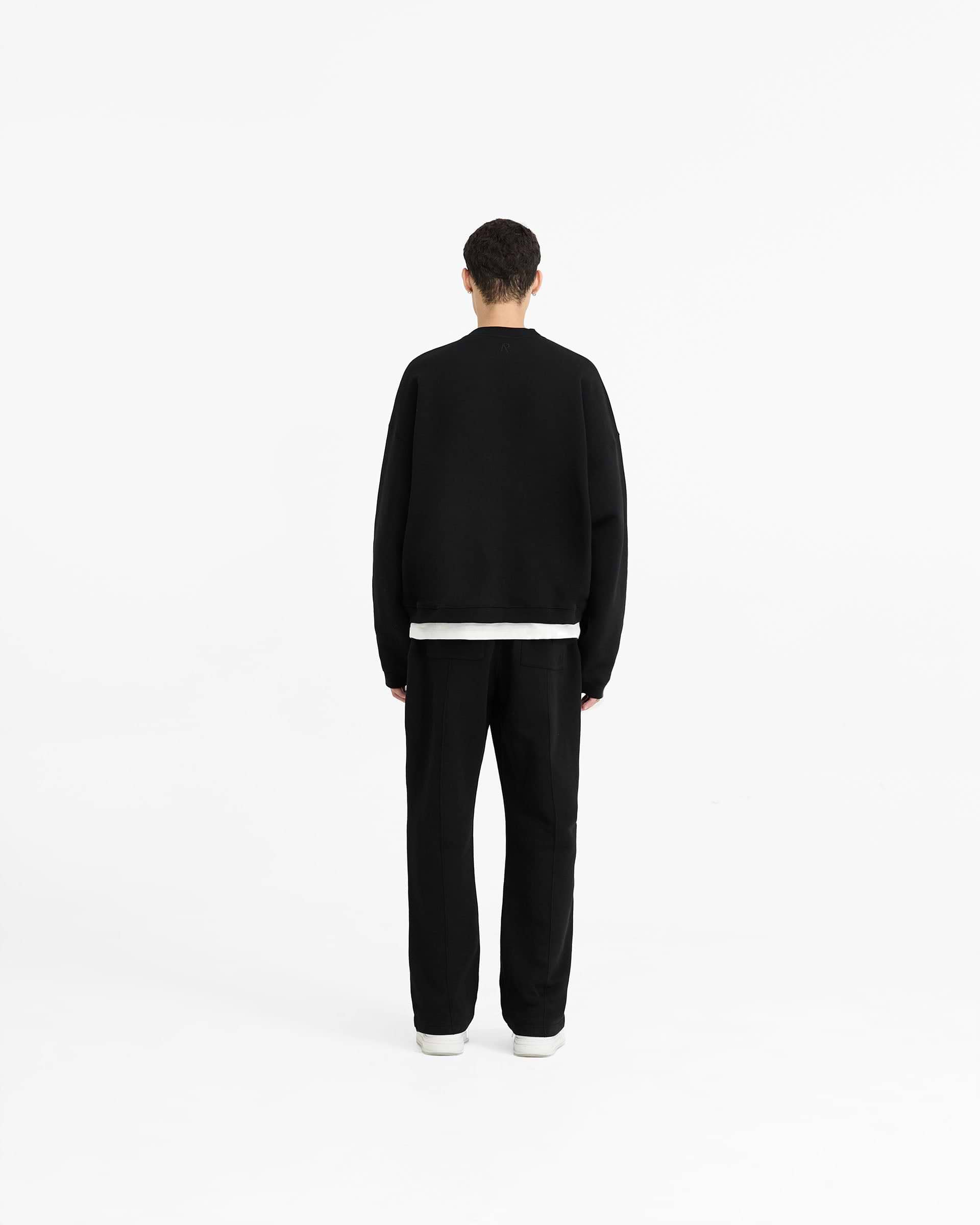 Initial Boxy Sweater - Black