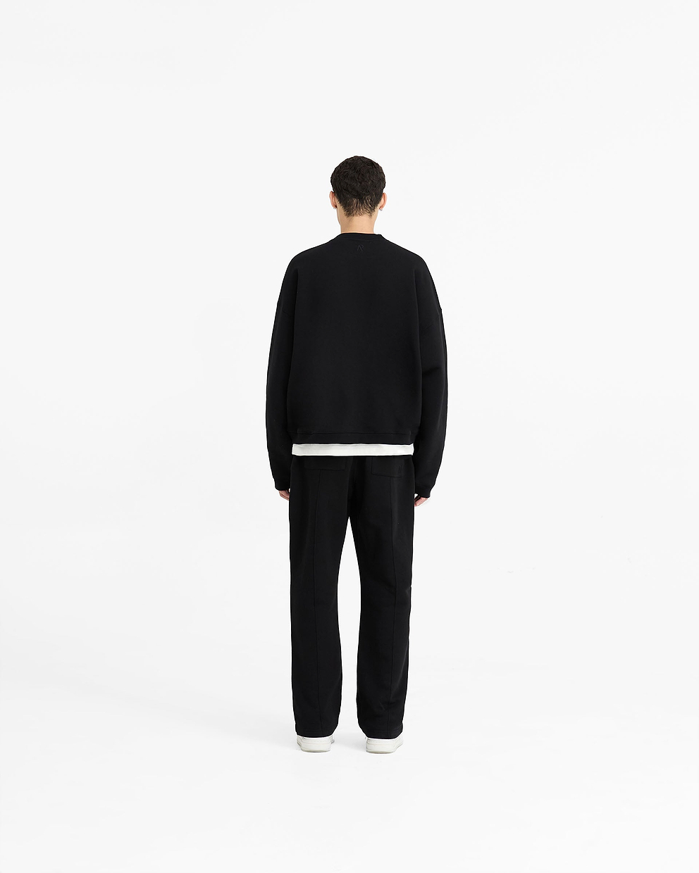 Initial Boxy Sweater - Black