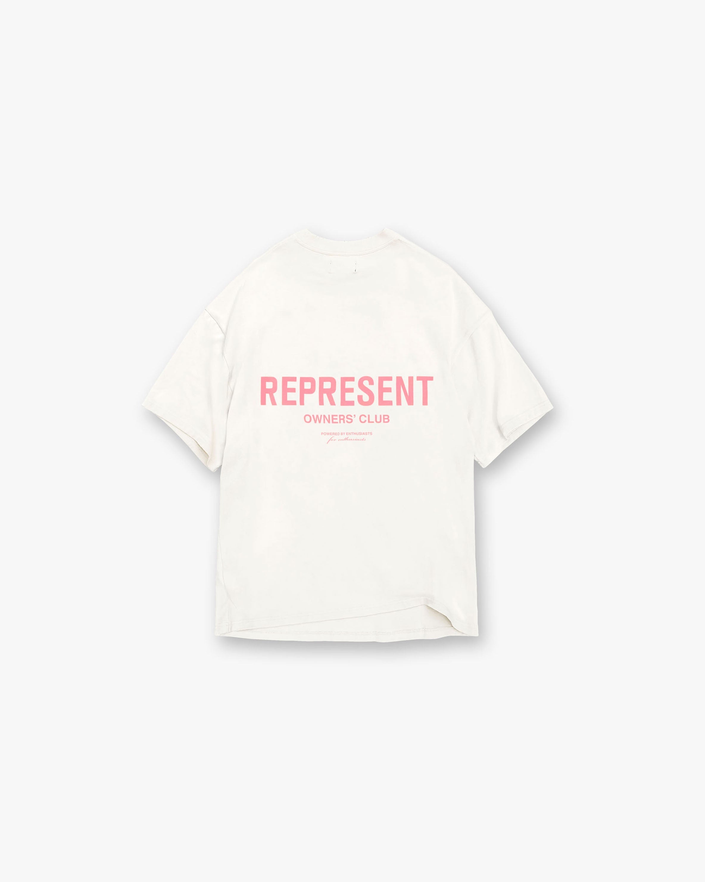 T-Shirt Represent Owners Club - Bubblegum blanc plat