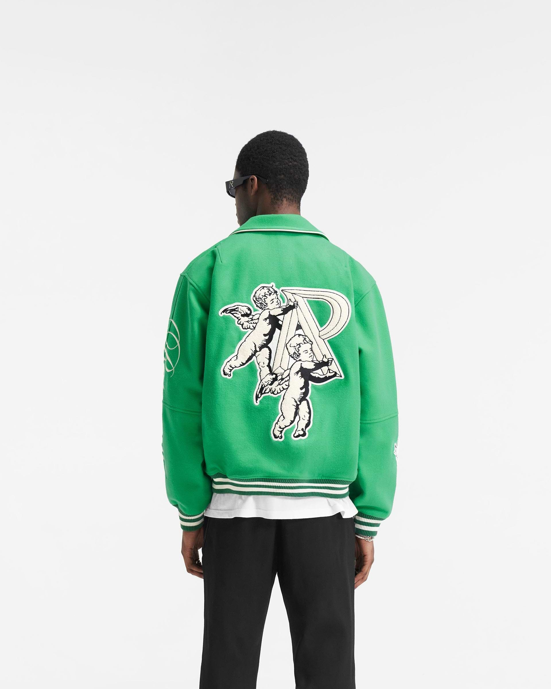 Cherub Wool Varsity Jacket - Island Green