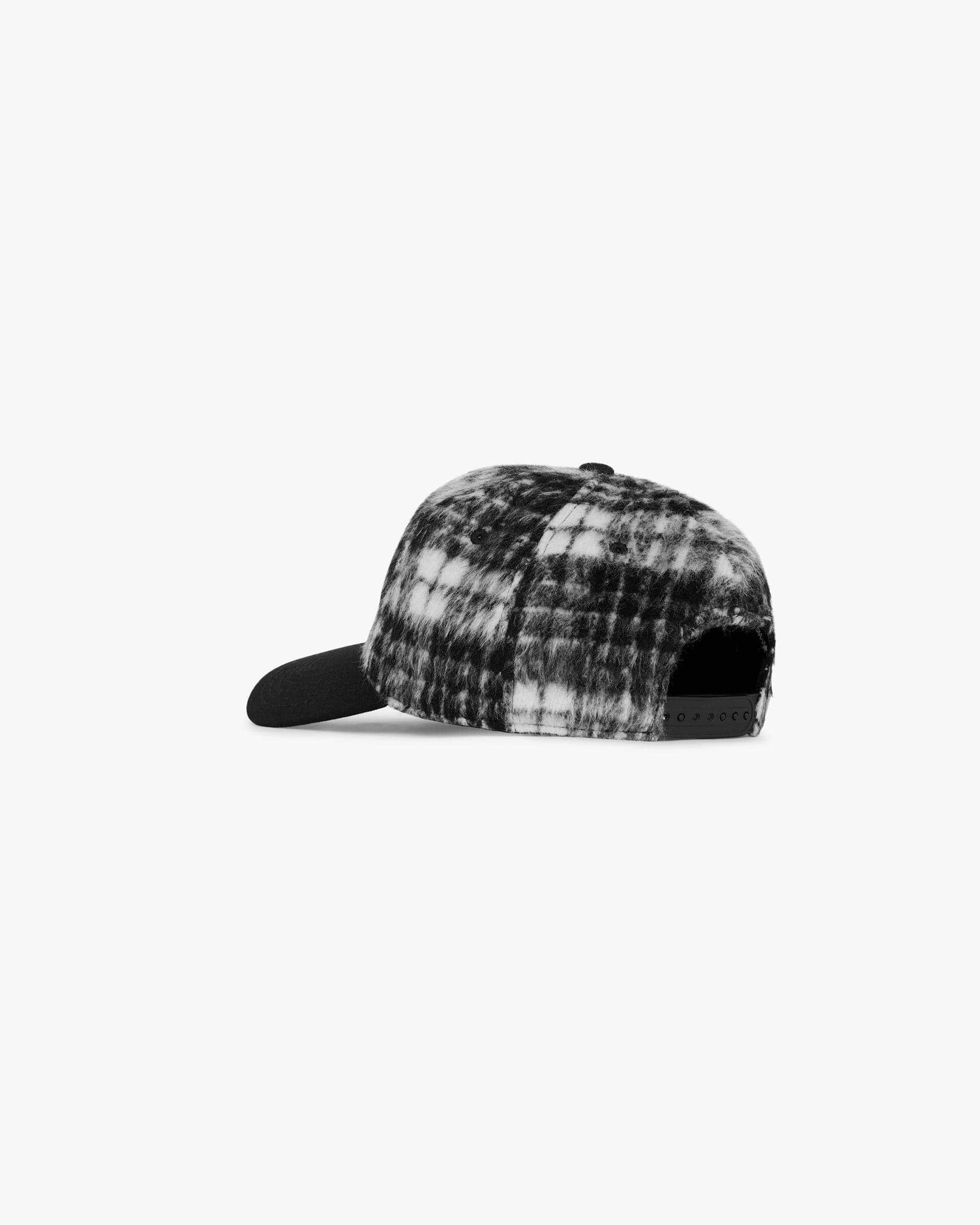 Check Initial Trucker Cap - Jet Black White