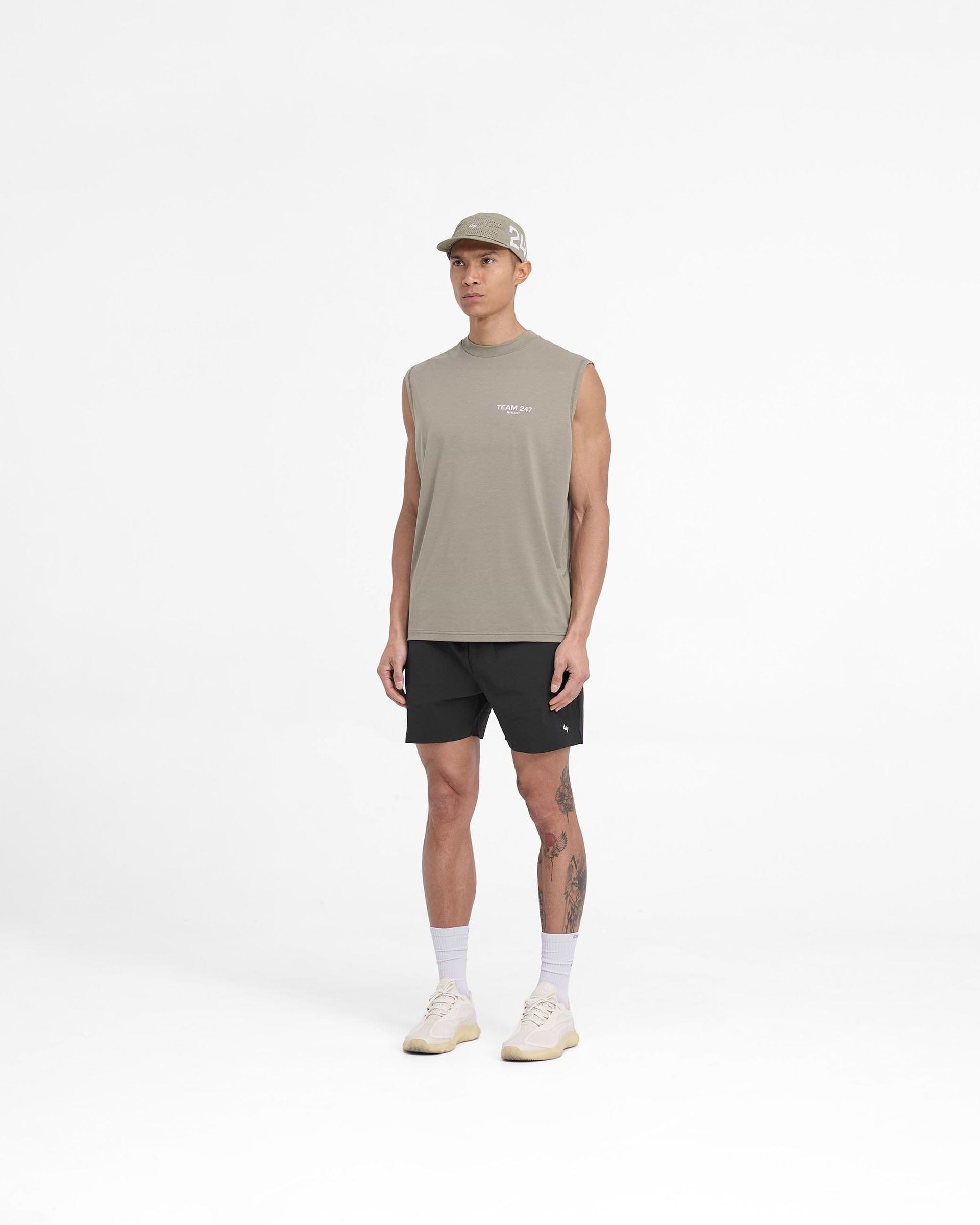 Team 247 Oversized Tank - Kaki Lilas