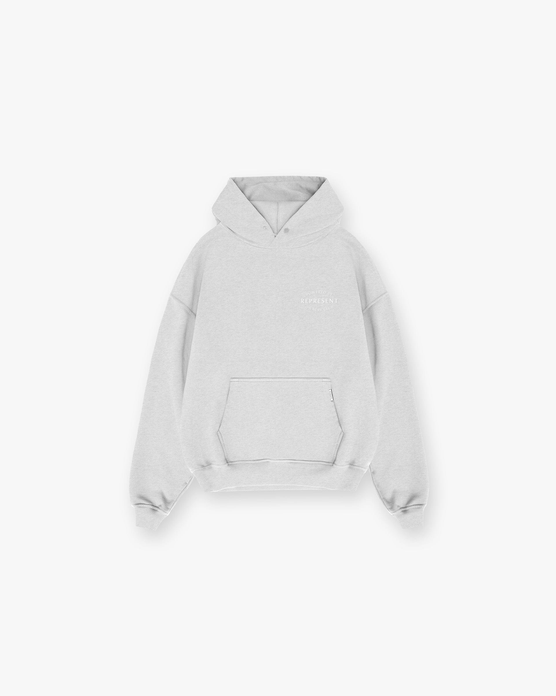 Hoodie Grey Ash HOODIE スタンプ　STAMP | REPRESENT | Club Owners' Stamp ウォーキング・ランニングウェア