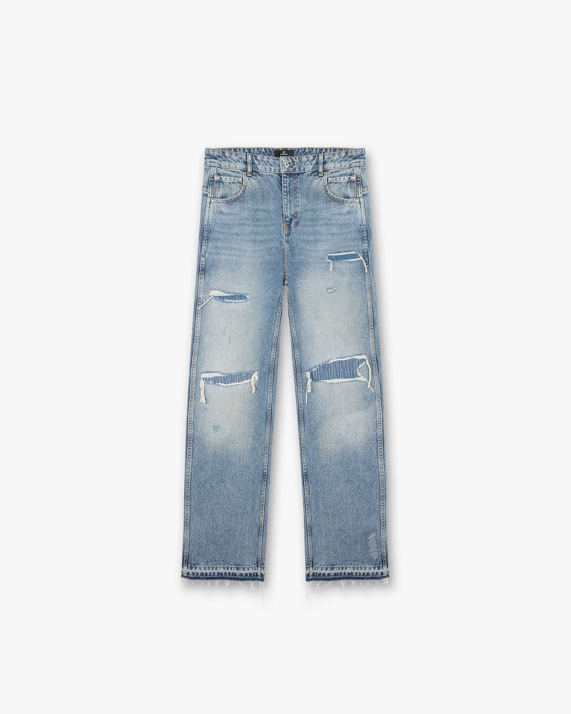 Represent X End R3 Baggy Destroyer Denim - Bleu Mécanique.