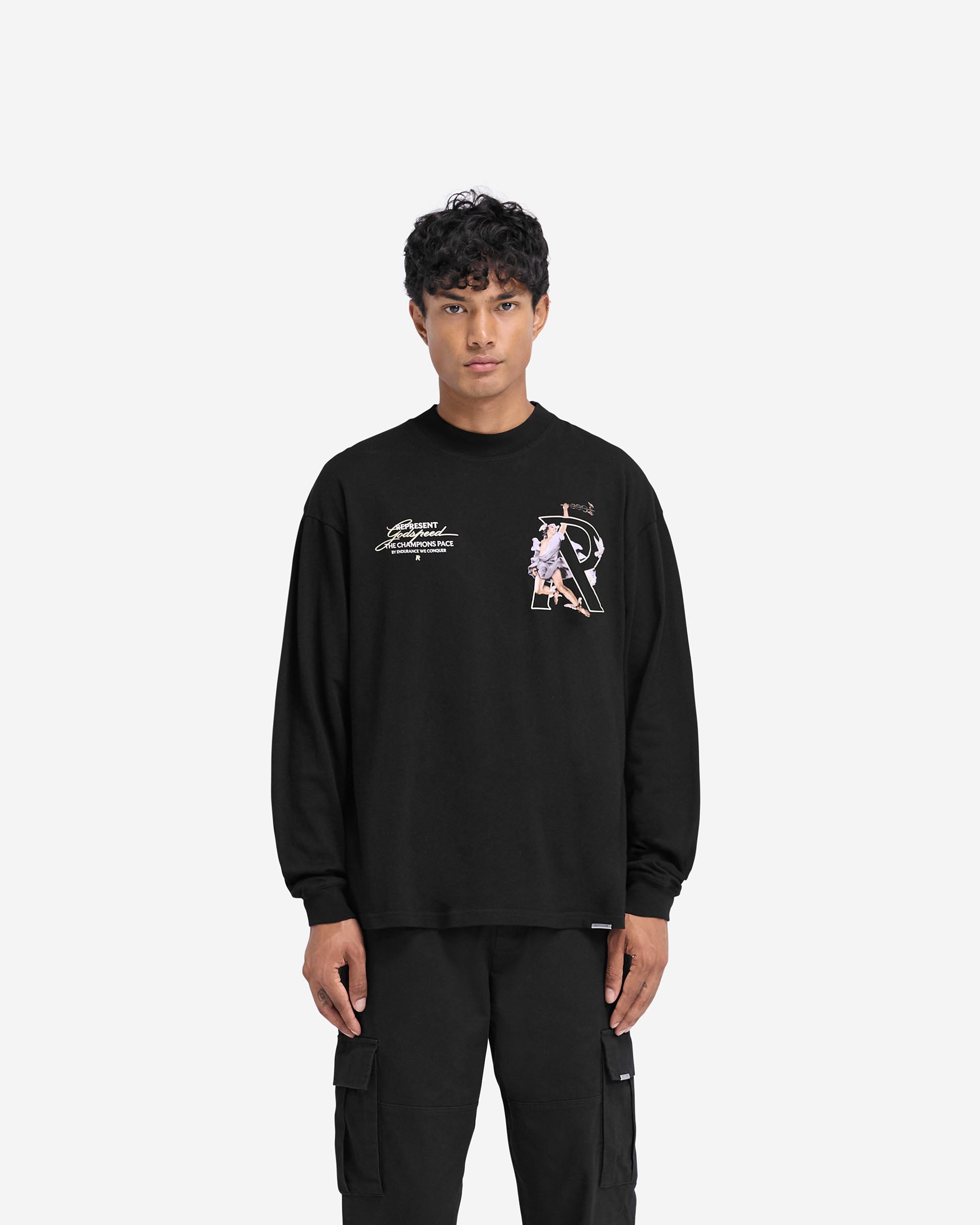 Hermes Long Sleeve T-Shirt - Tiefschwarz