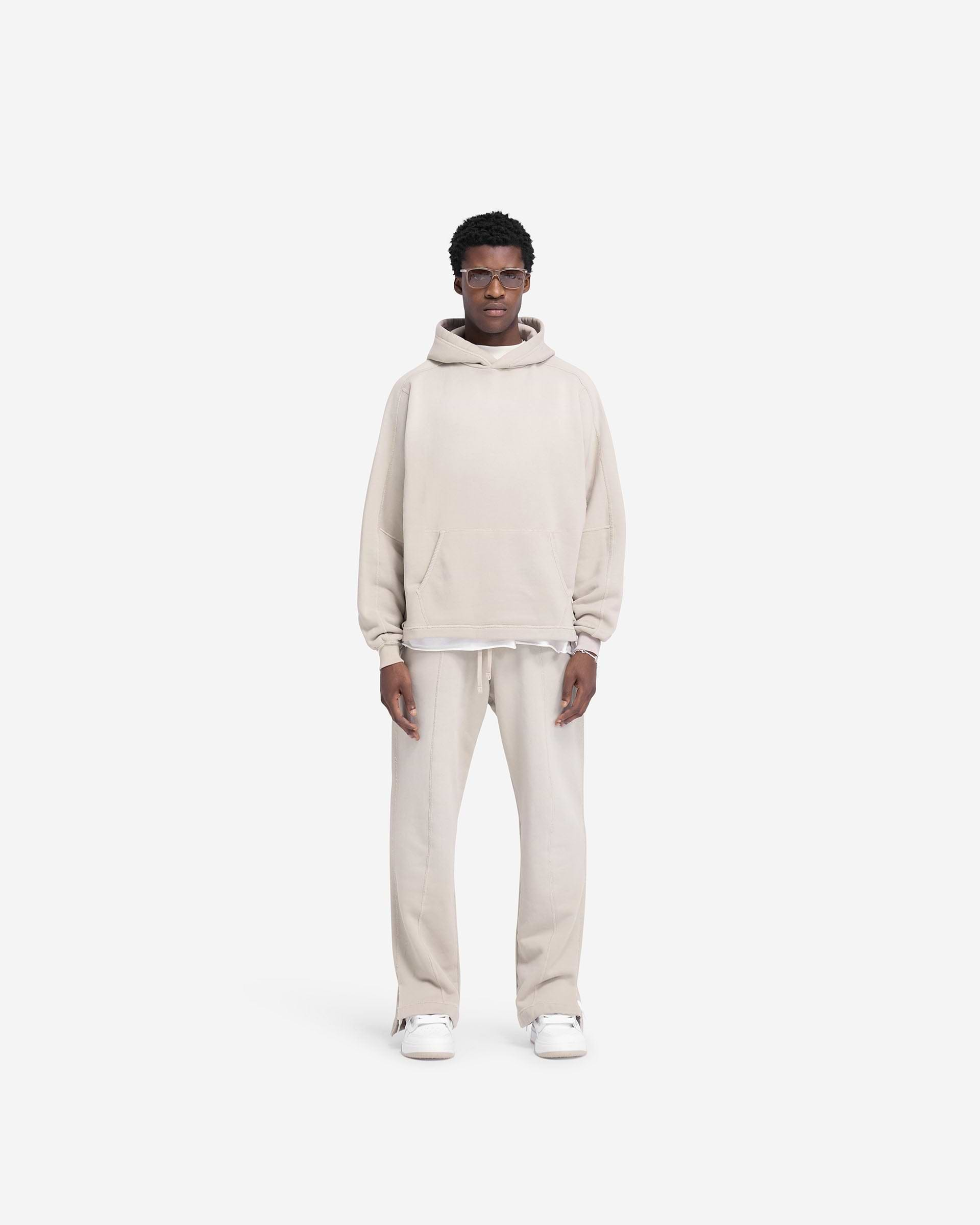 Stepped Hem Sweatpants - Hafer