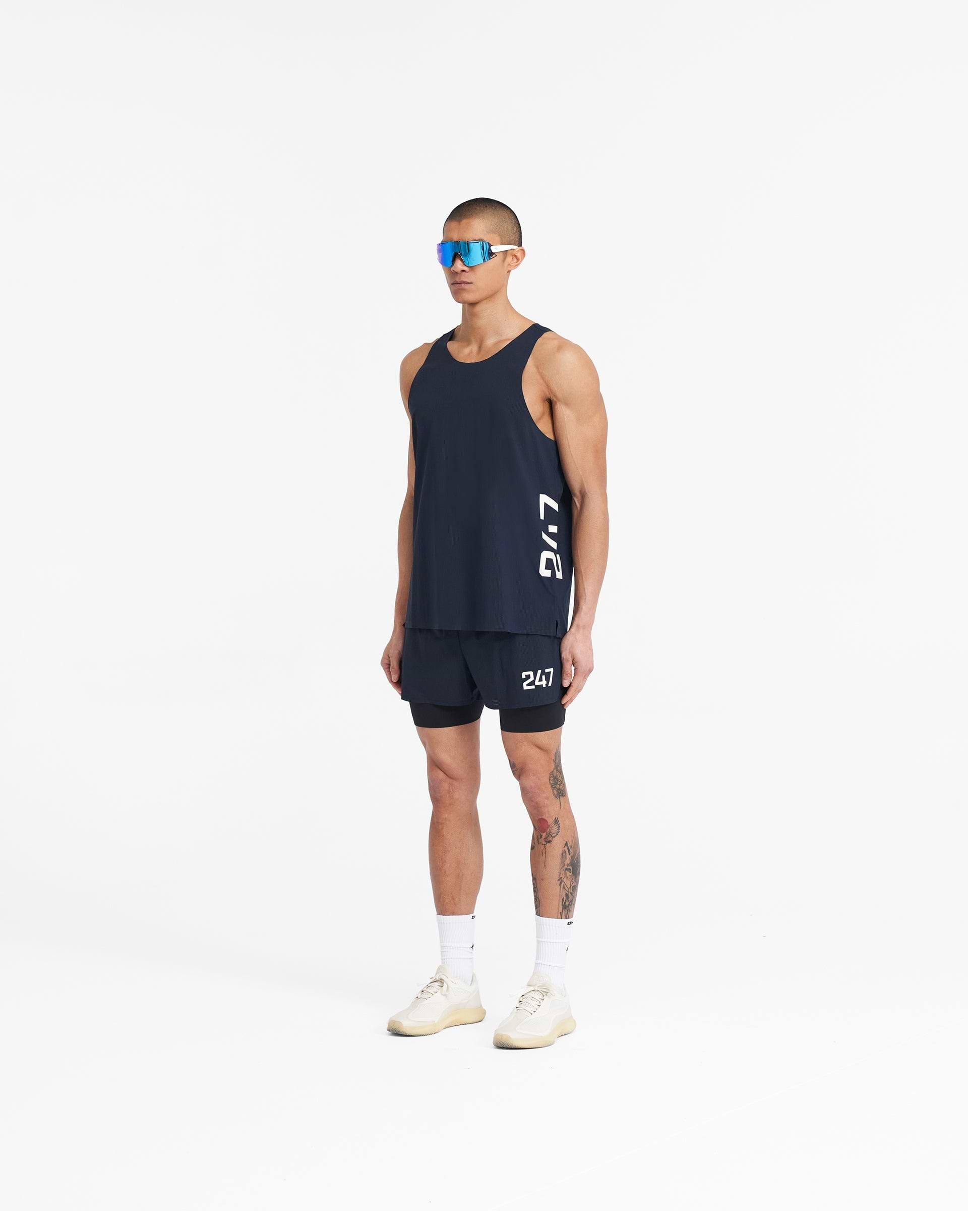 247 Singlet - Navy