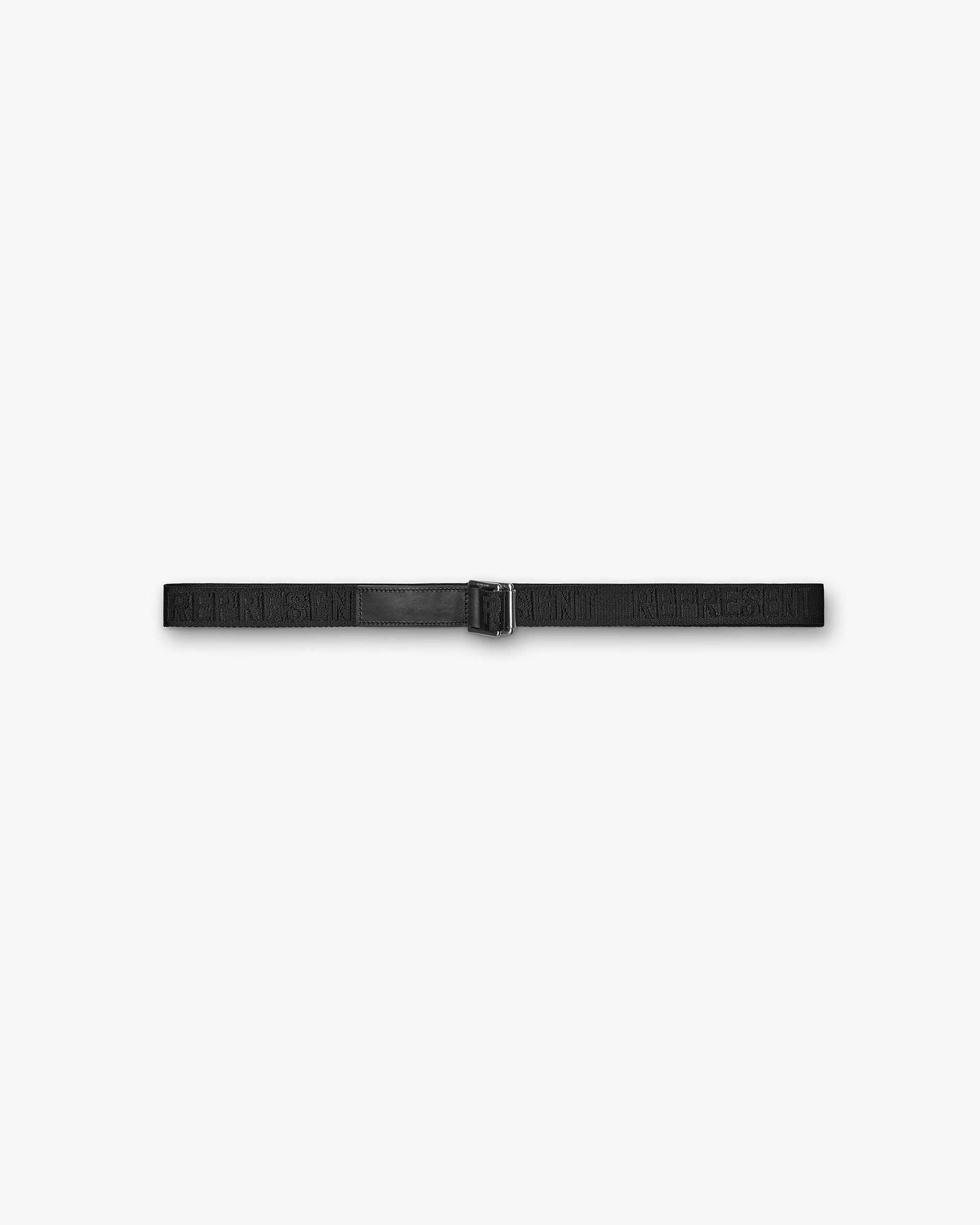 Represent Jacquard Webbing Belt - Black