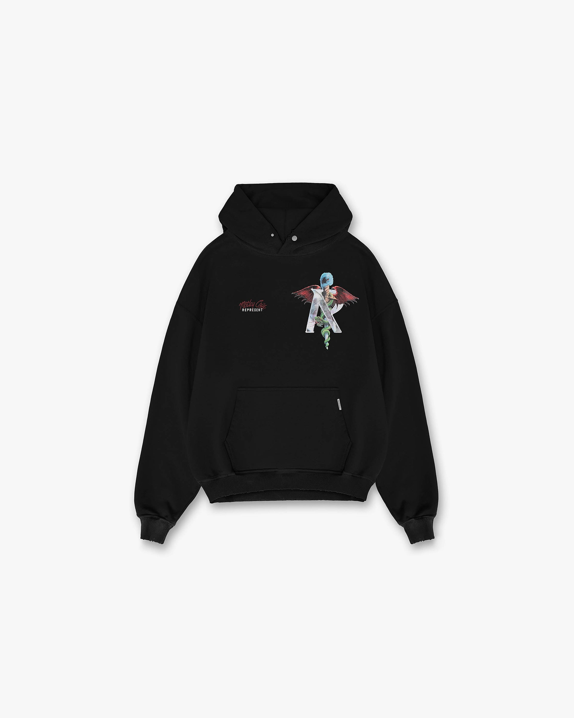 Represent x Mötley Crüe™️ Initial Hoodie - Off Black