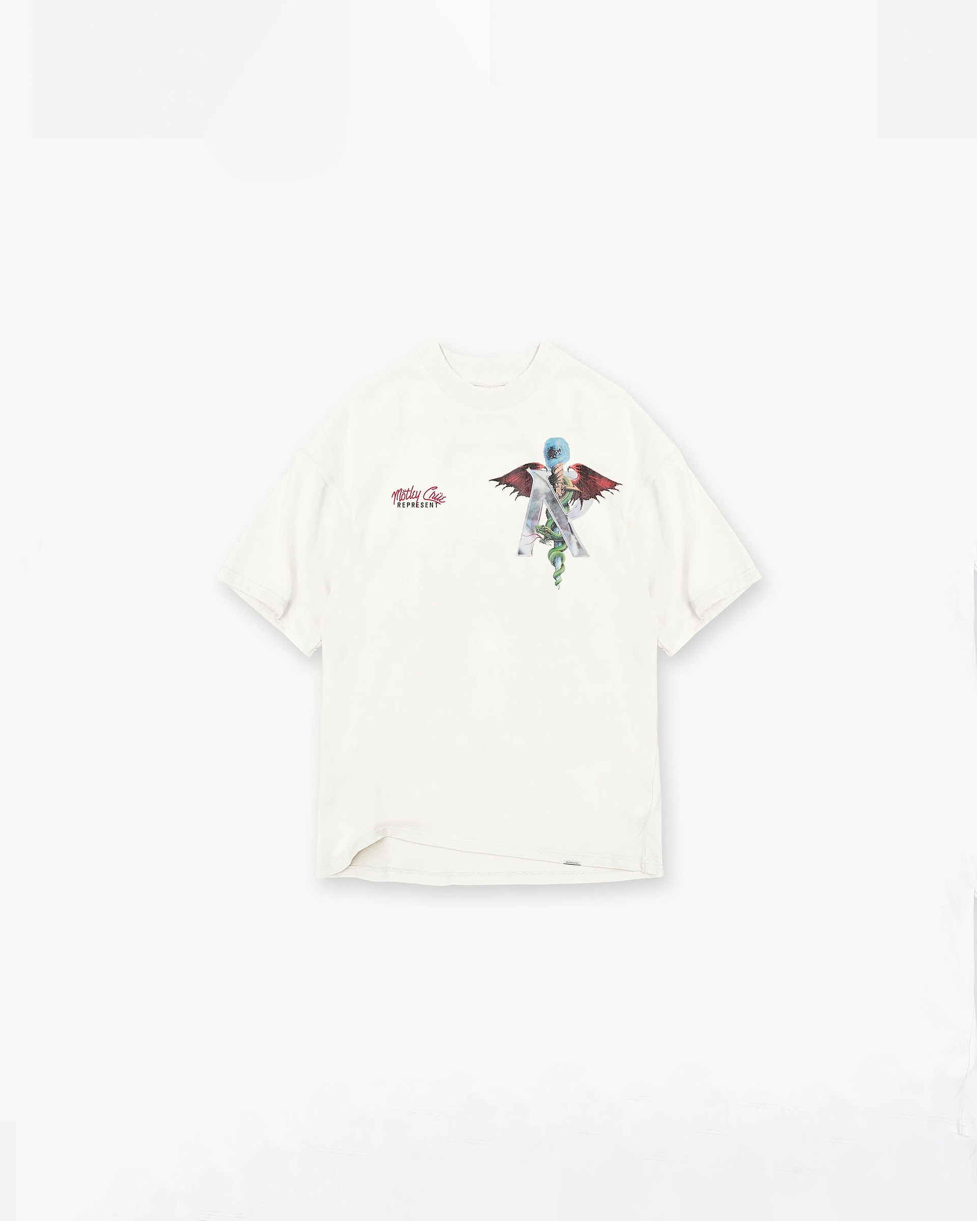 Represent x Mötley Crüe™️ Initial T-Shirt - Flat White