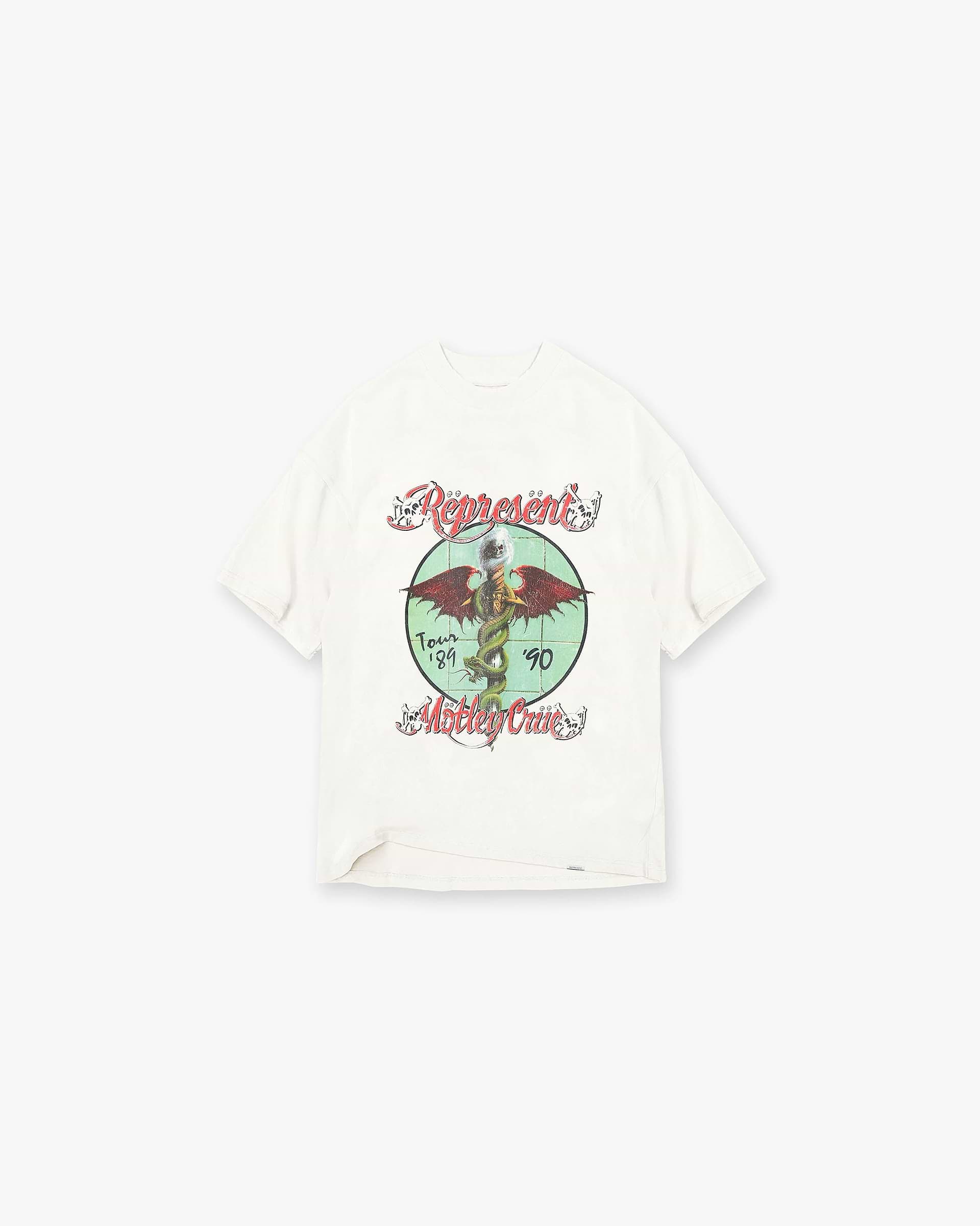 Represent x Mötley Crüe™️ Dr Feelgood T-Shirt - Flat White